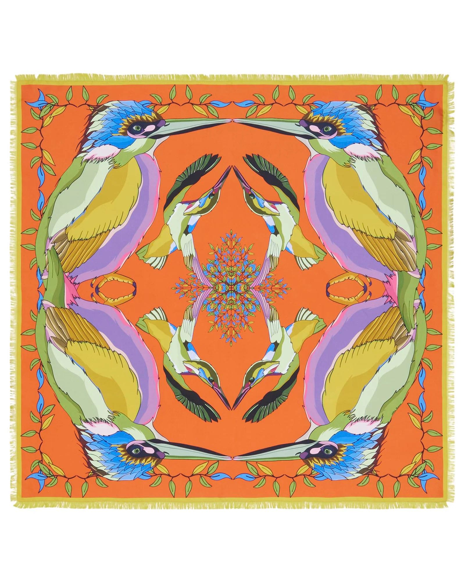 cialda twin scarf - reverse silk birds - Image 2