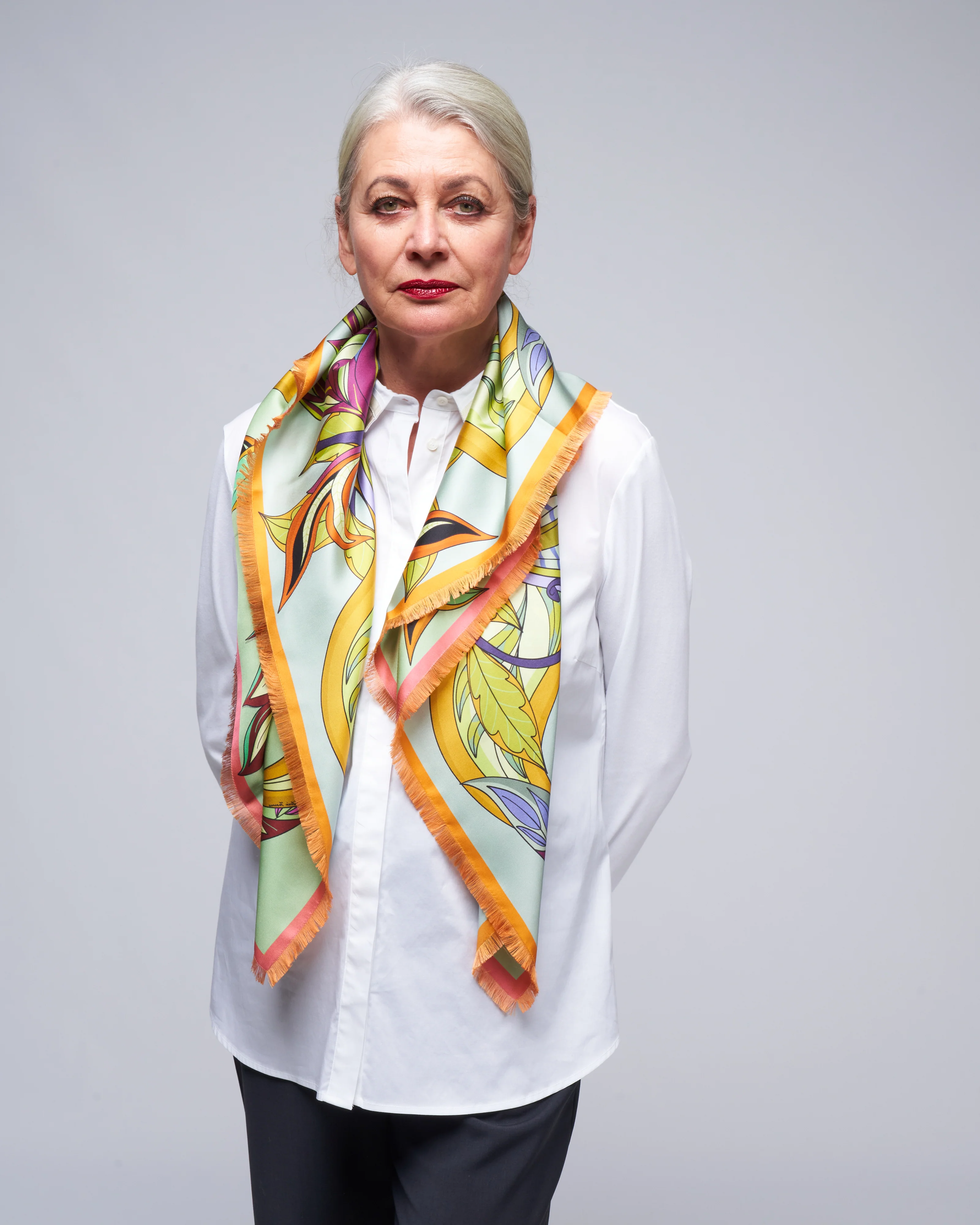 cialda st twin scarf - reverse silk leaf - Image 2