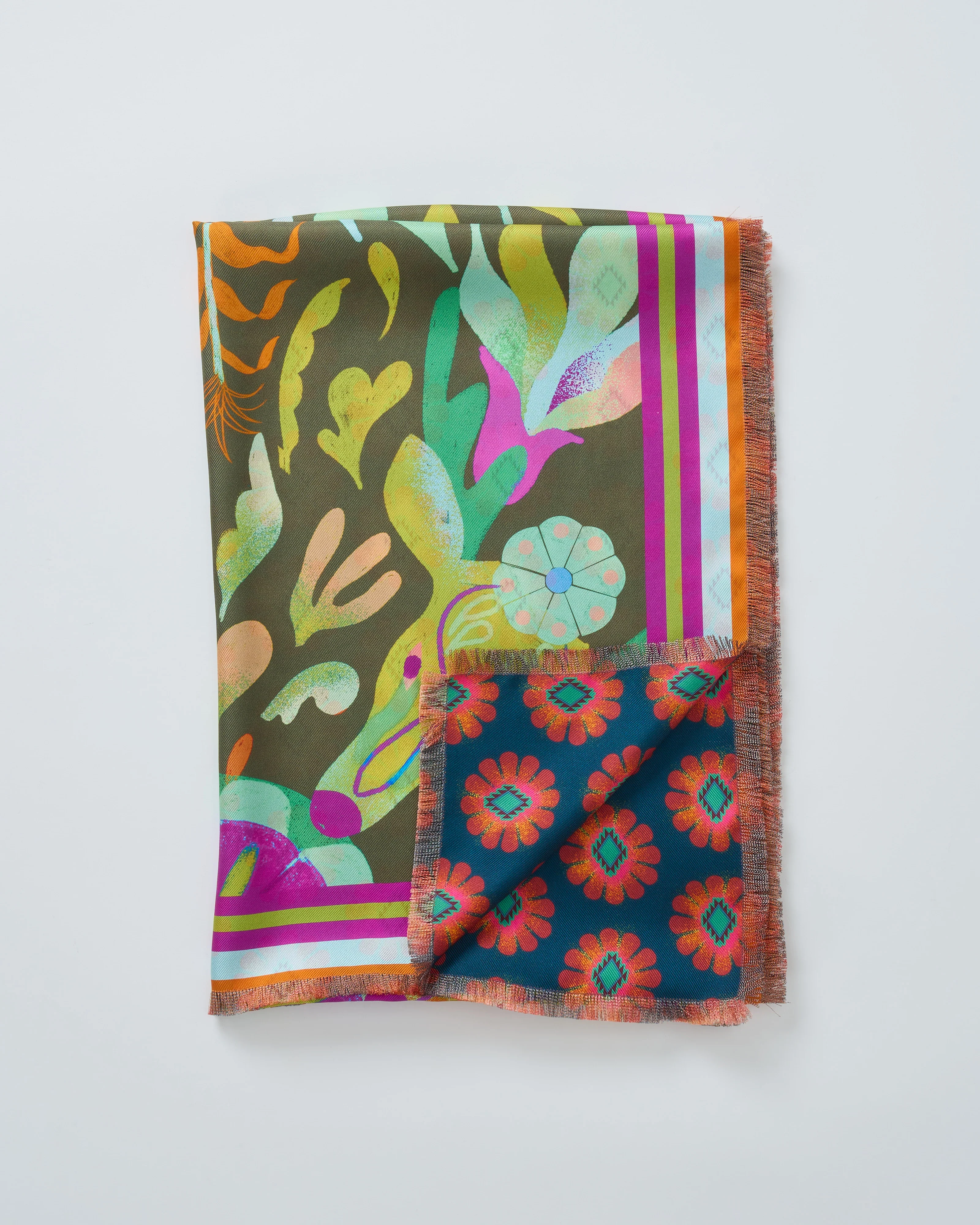 fancy large reversible scarf - Image 3