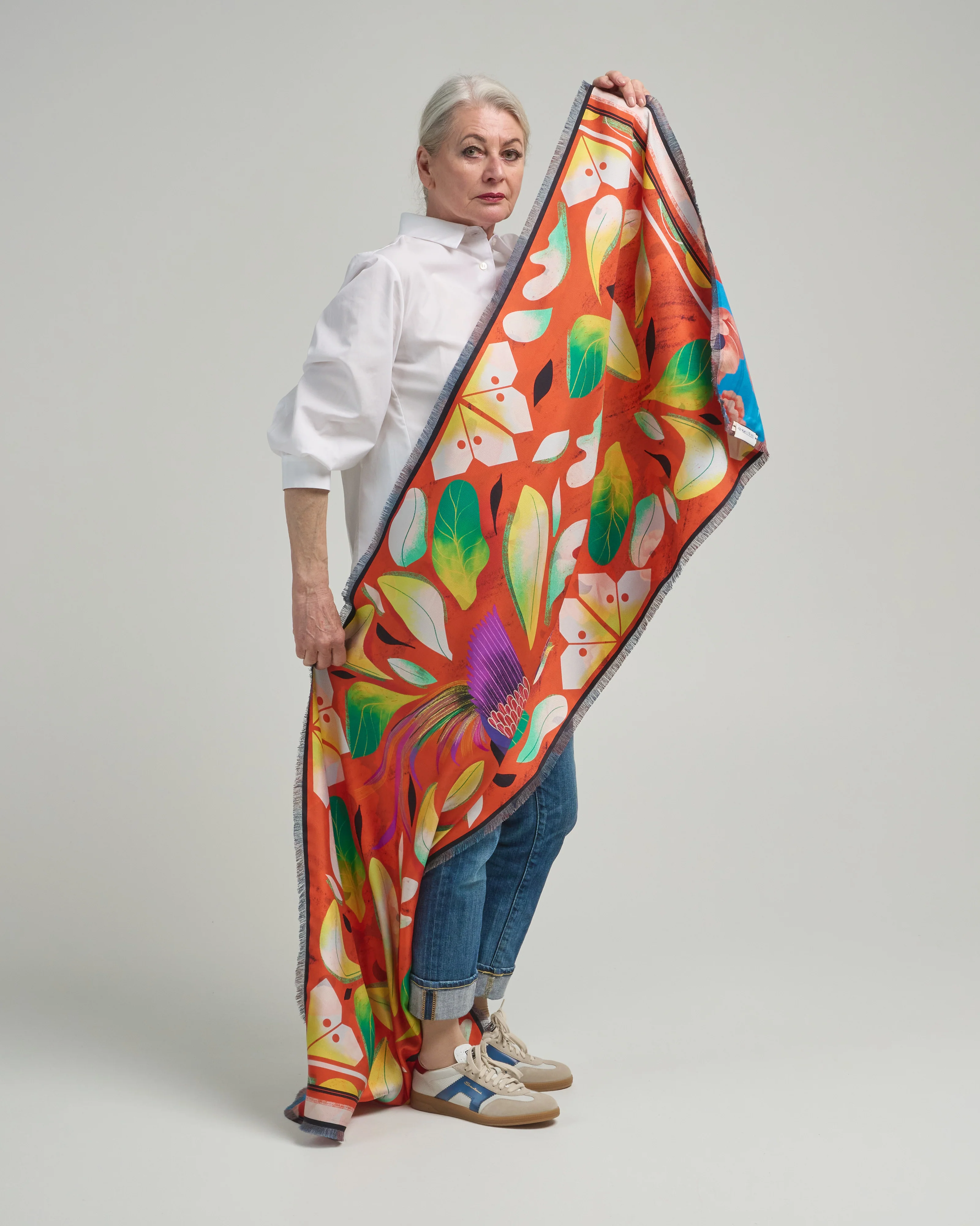 fancy large reversible scarf - Image 7