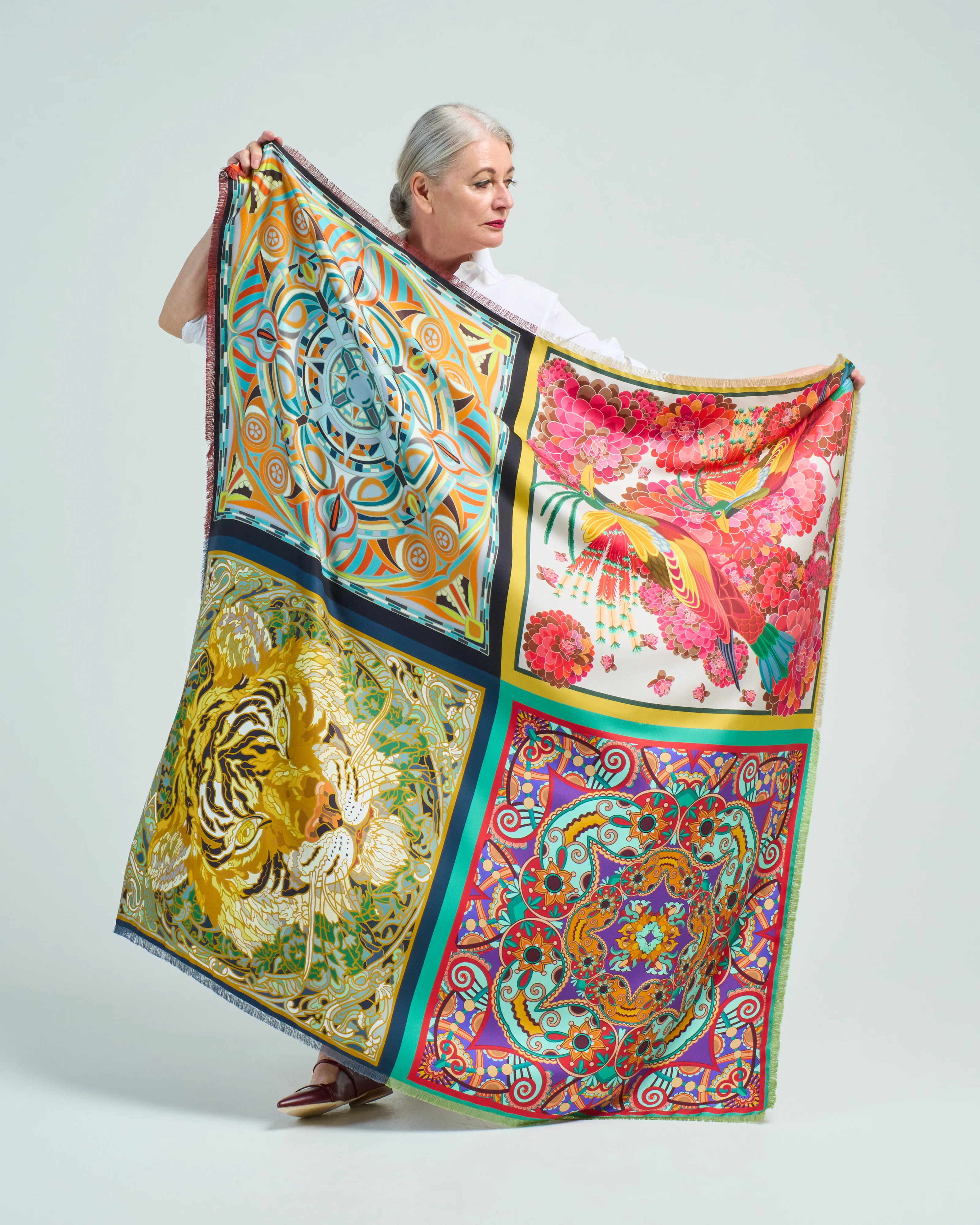 fancy large reversible scarf - Image 5
