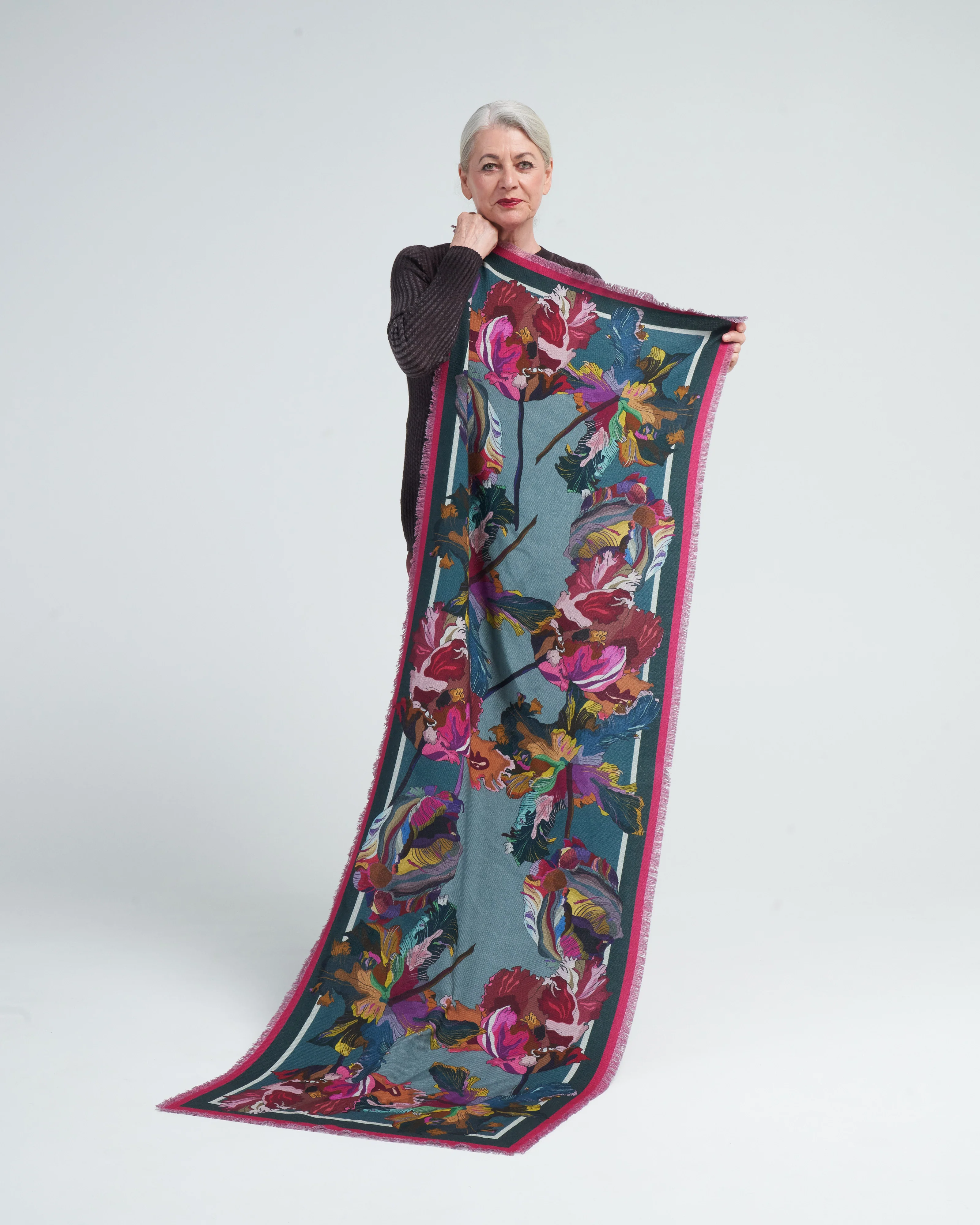 grido st scarf - teal/raspberry - Image 2
