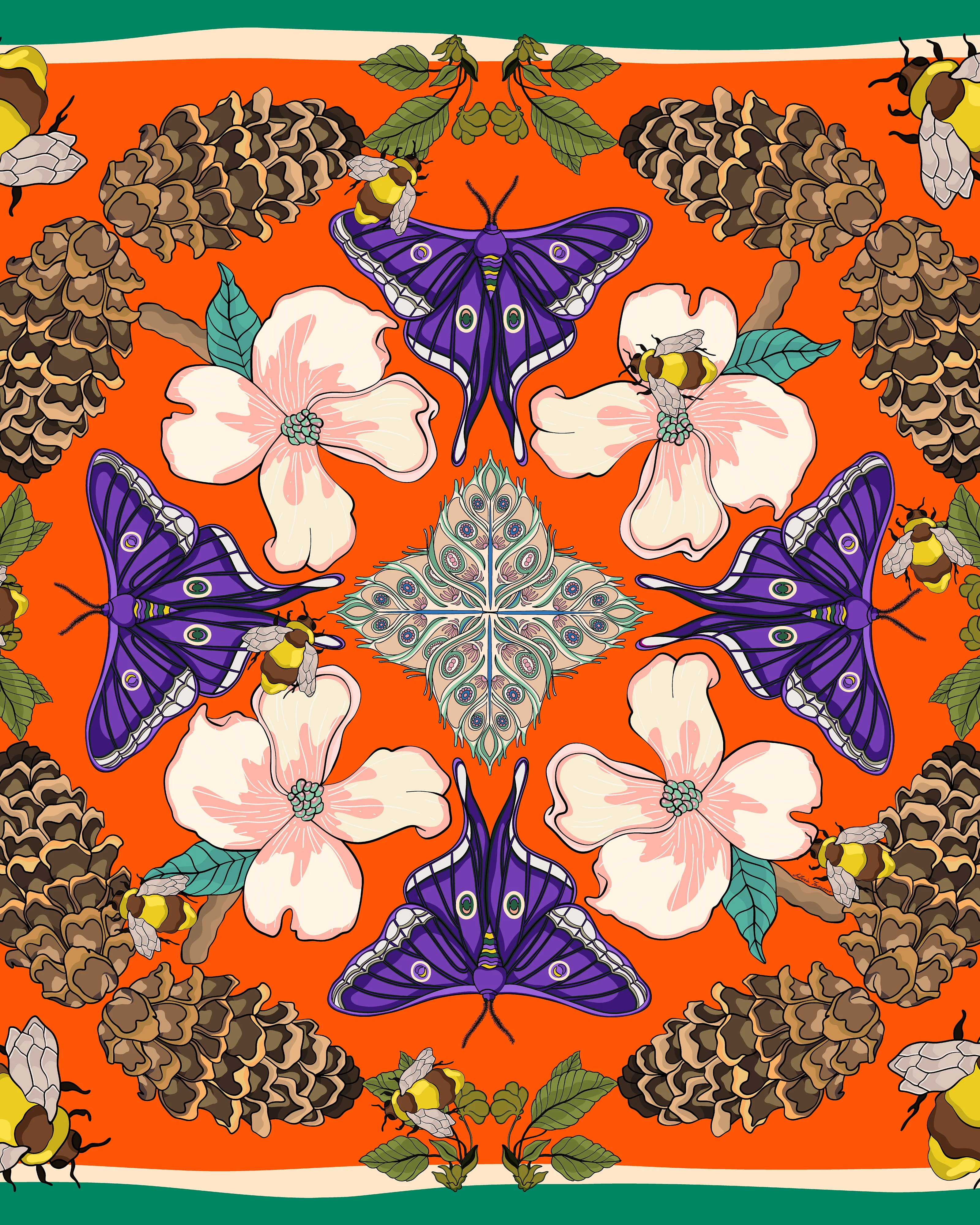 maggiore bees scarf - multi - Image 2