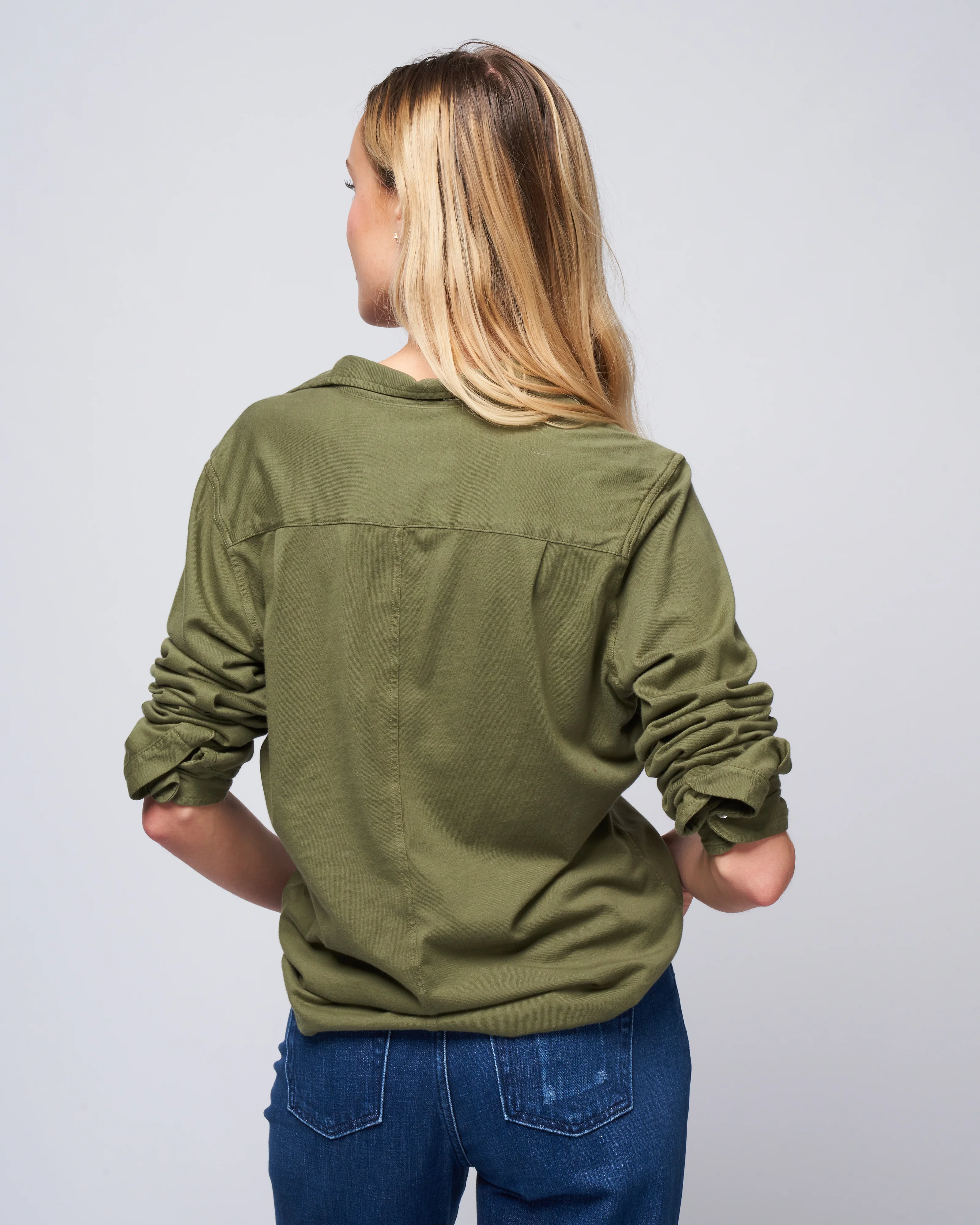 barry knit button up - army - Image 4