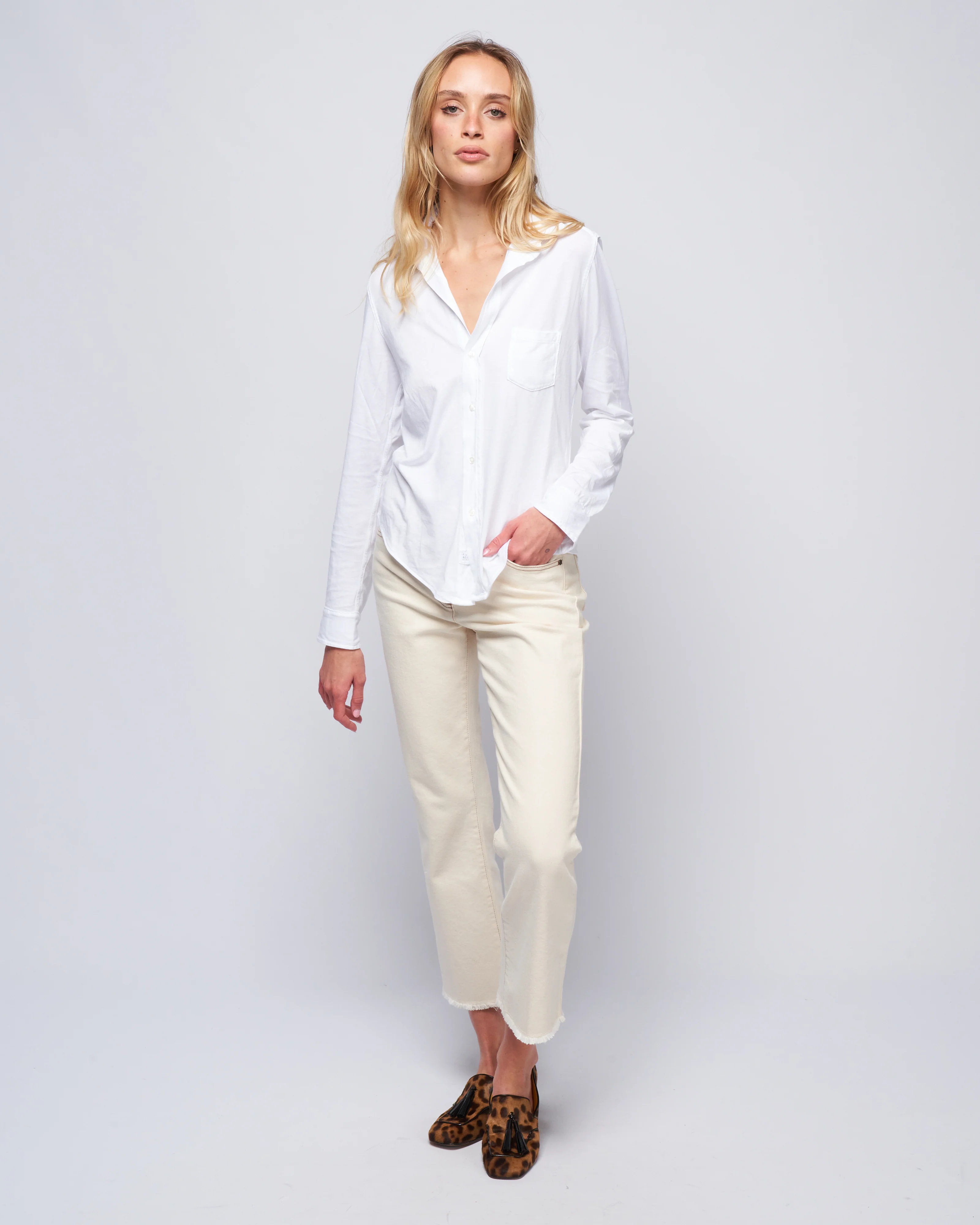 barry knit button up - white - Image 2