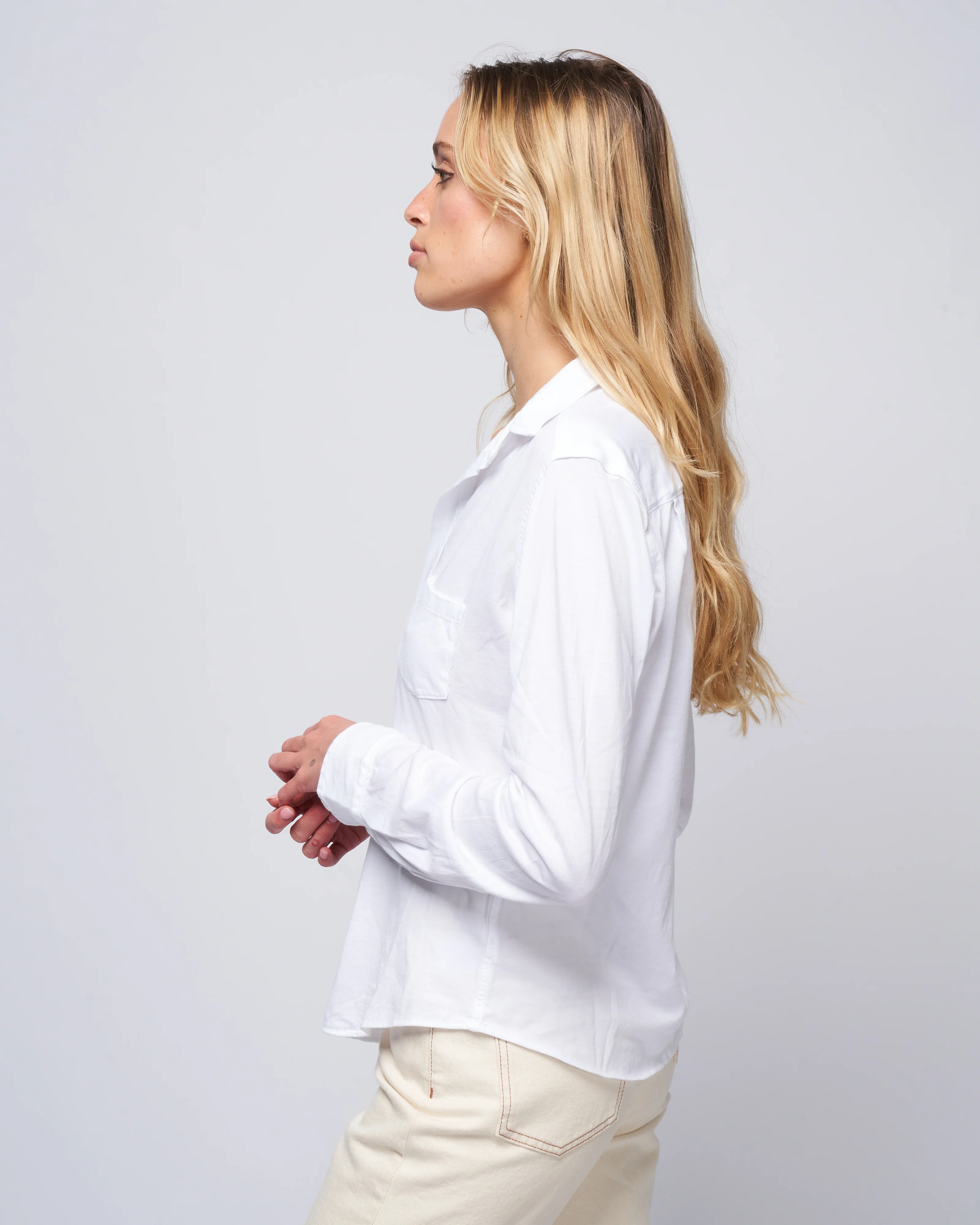 barry knit button up - white - Image 3