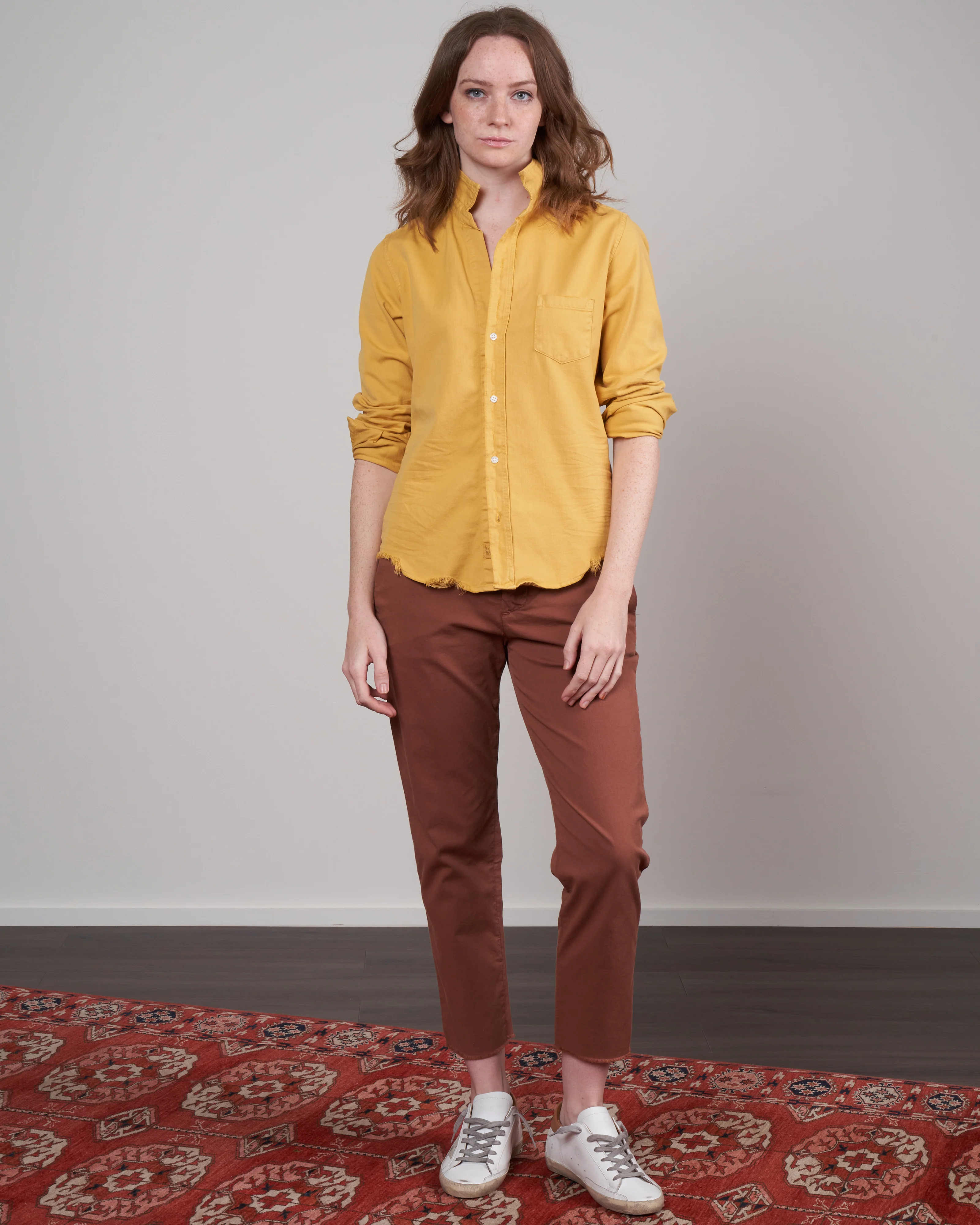 barry woven button up - vintage gold - Image 2