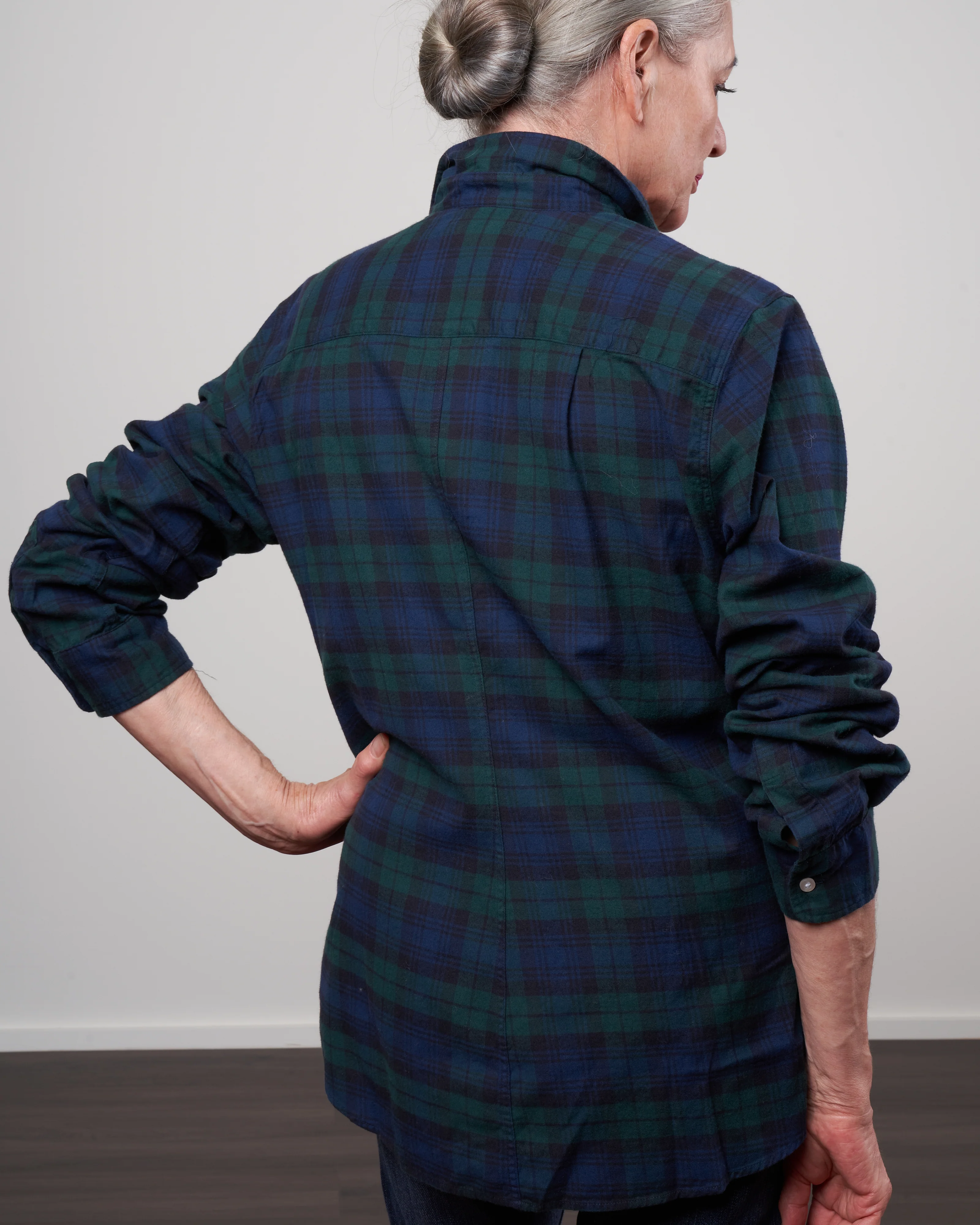 barry woven button up - green, navy, black plaid - Image 4