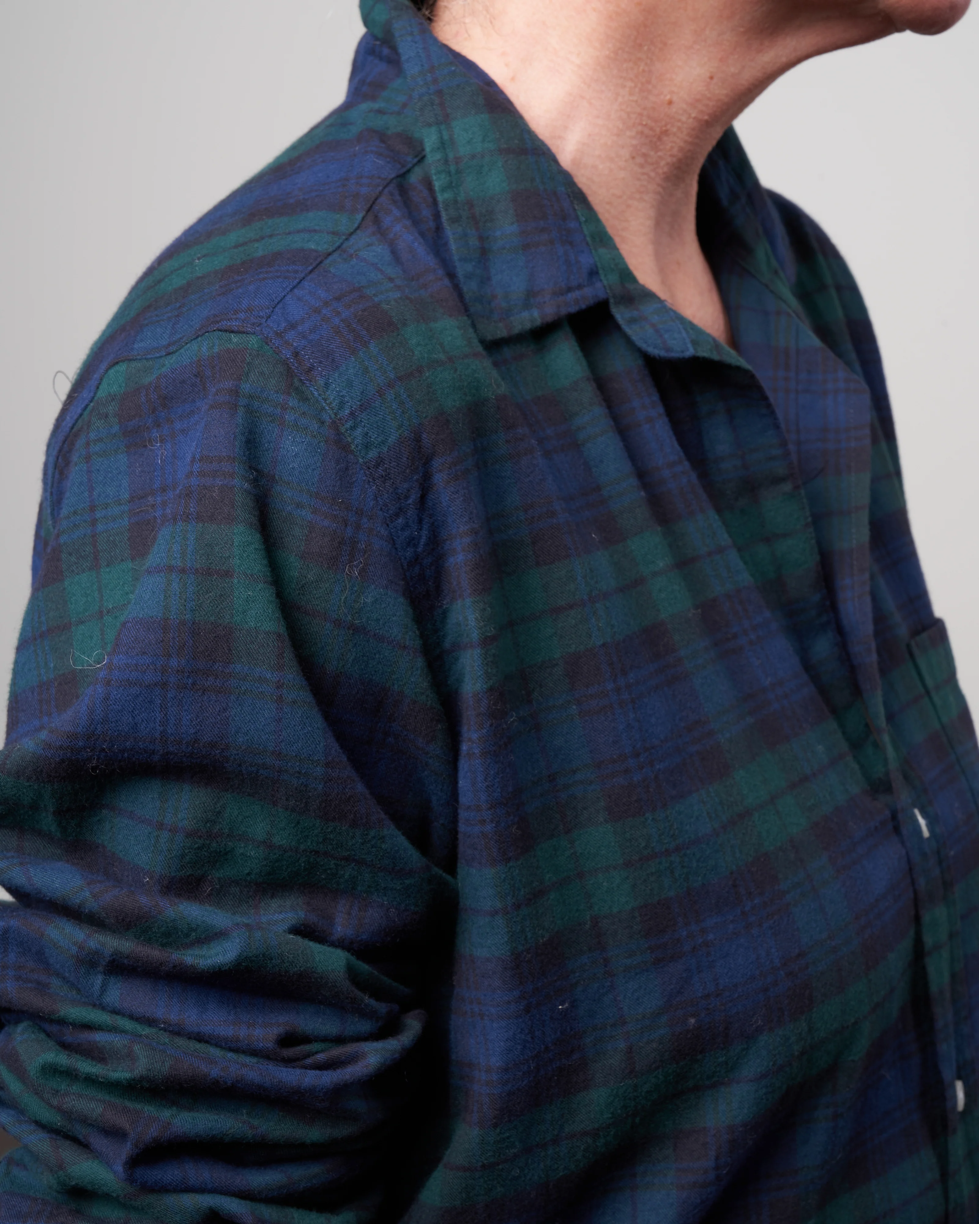 barry woven button up - green, navy, black plaid - Image 5
