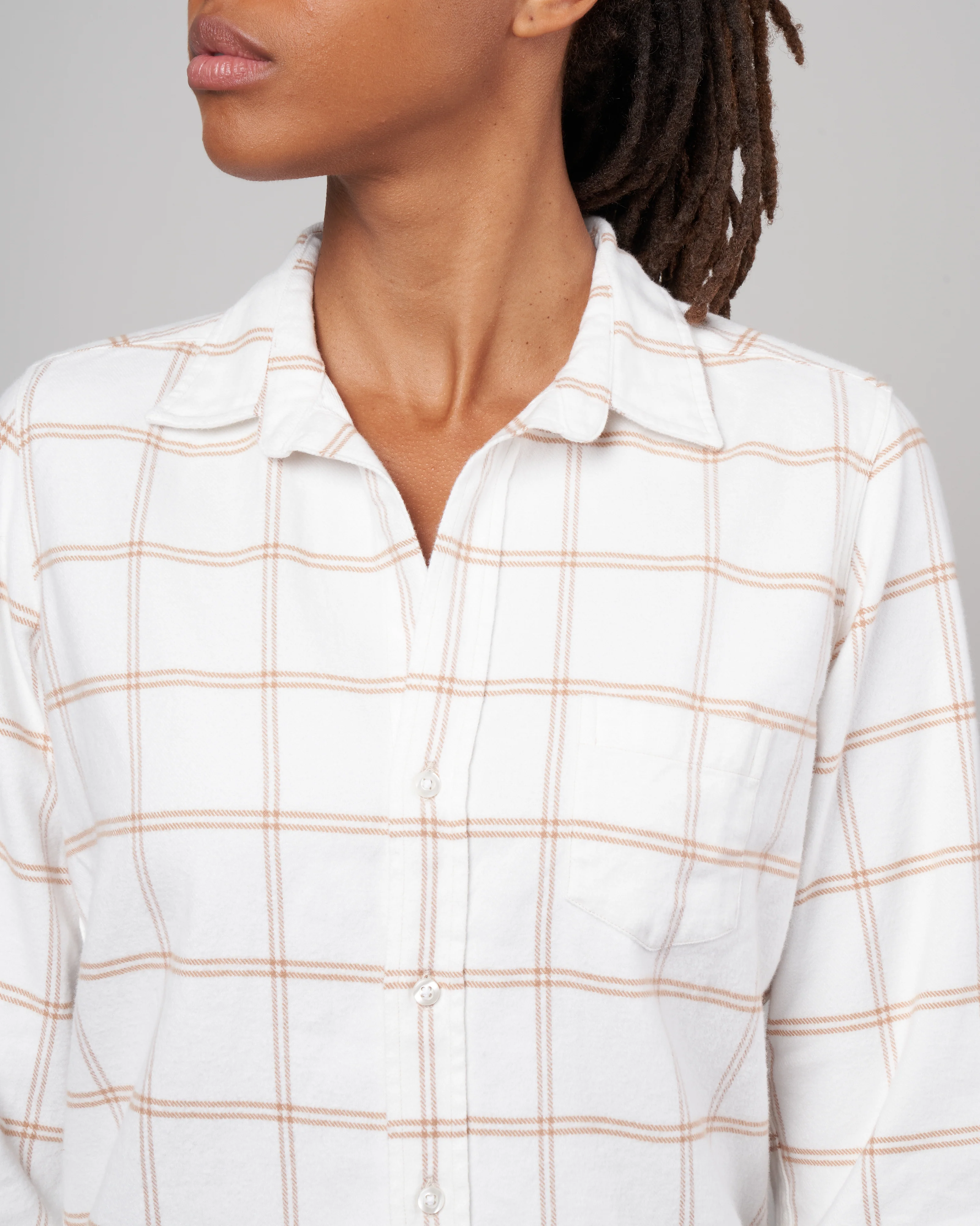 barry woven button up - large camel windowpane - Image 4