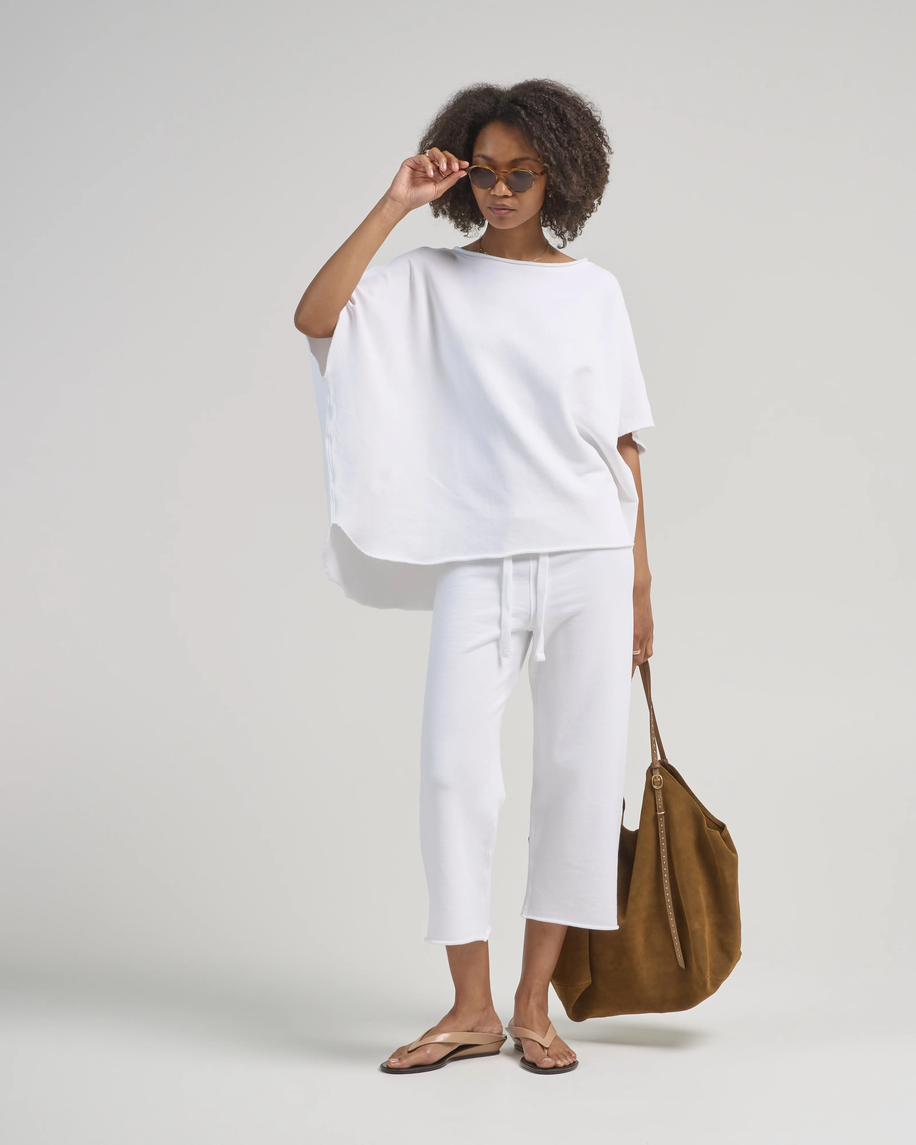 cropped wide leg sweatpant - Image 2