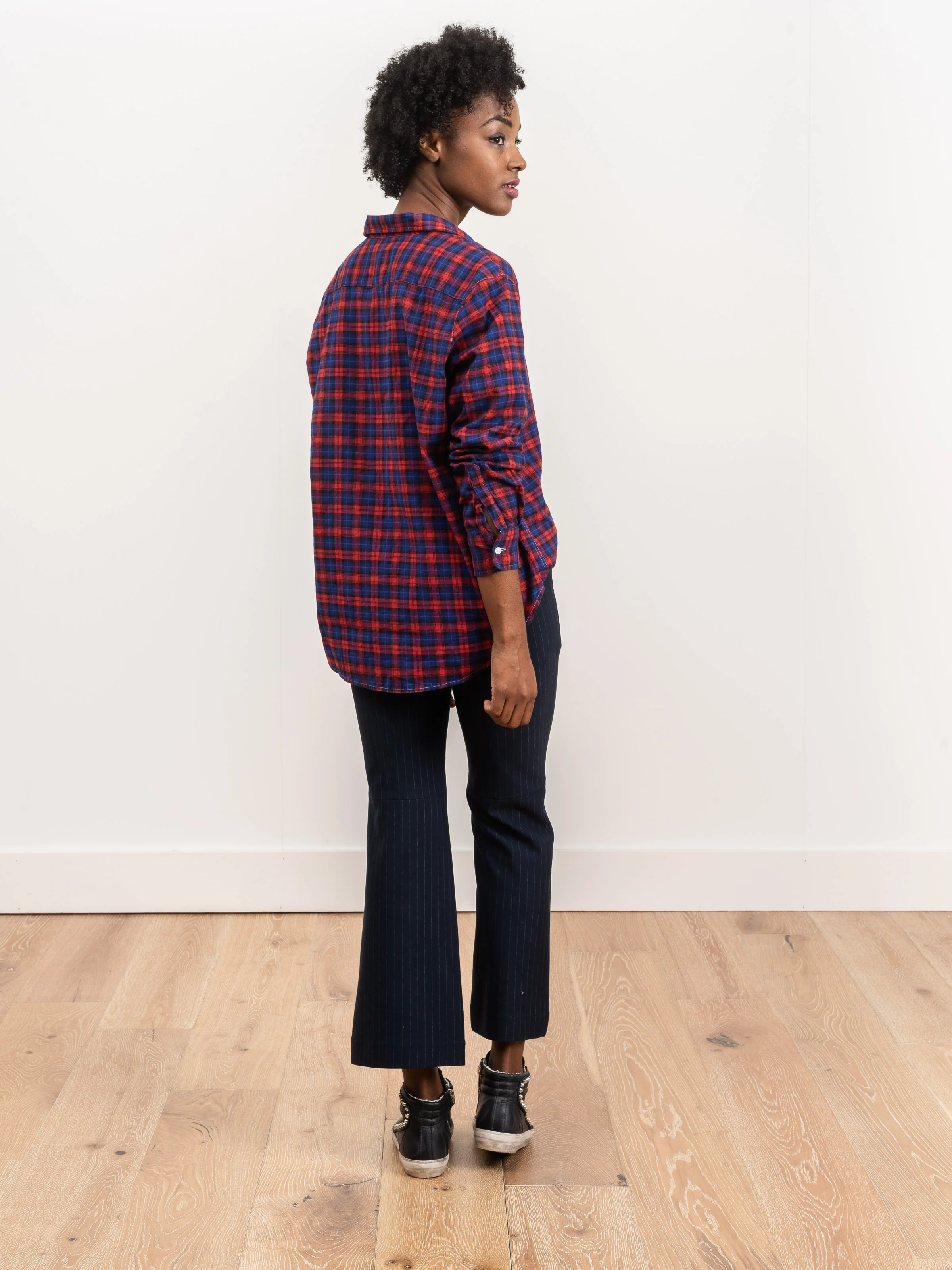 eileen shirt - red/blue/black plaid - Image 2