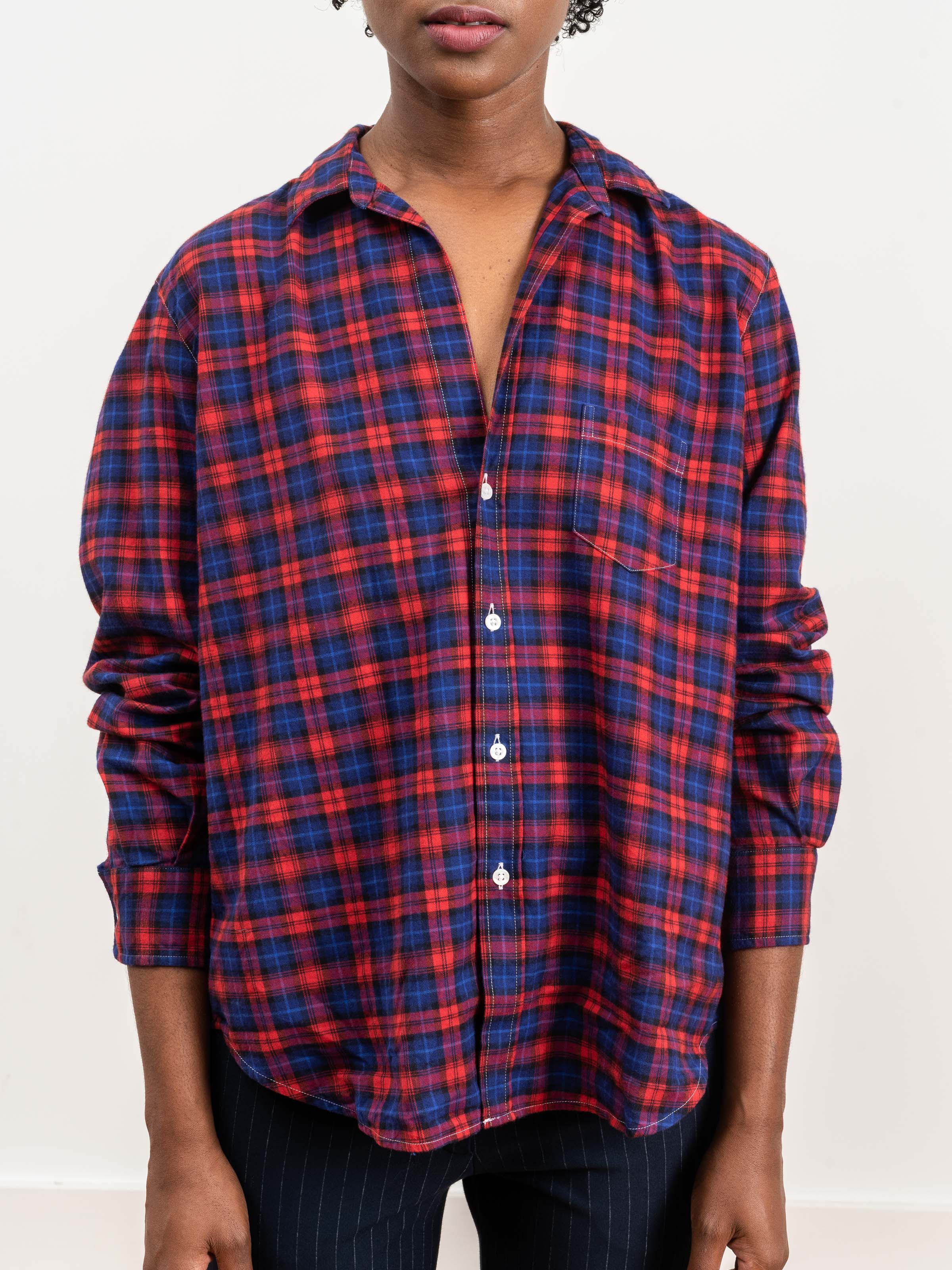 eileen shirt - red/blue/black plaid - Image 3