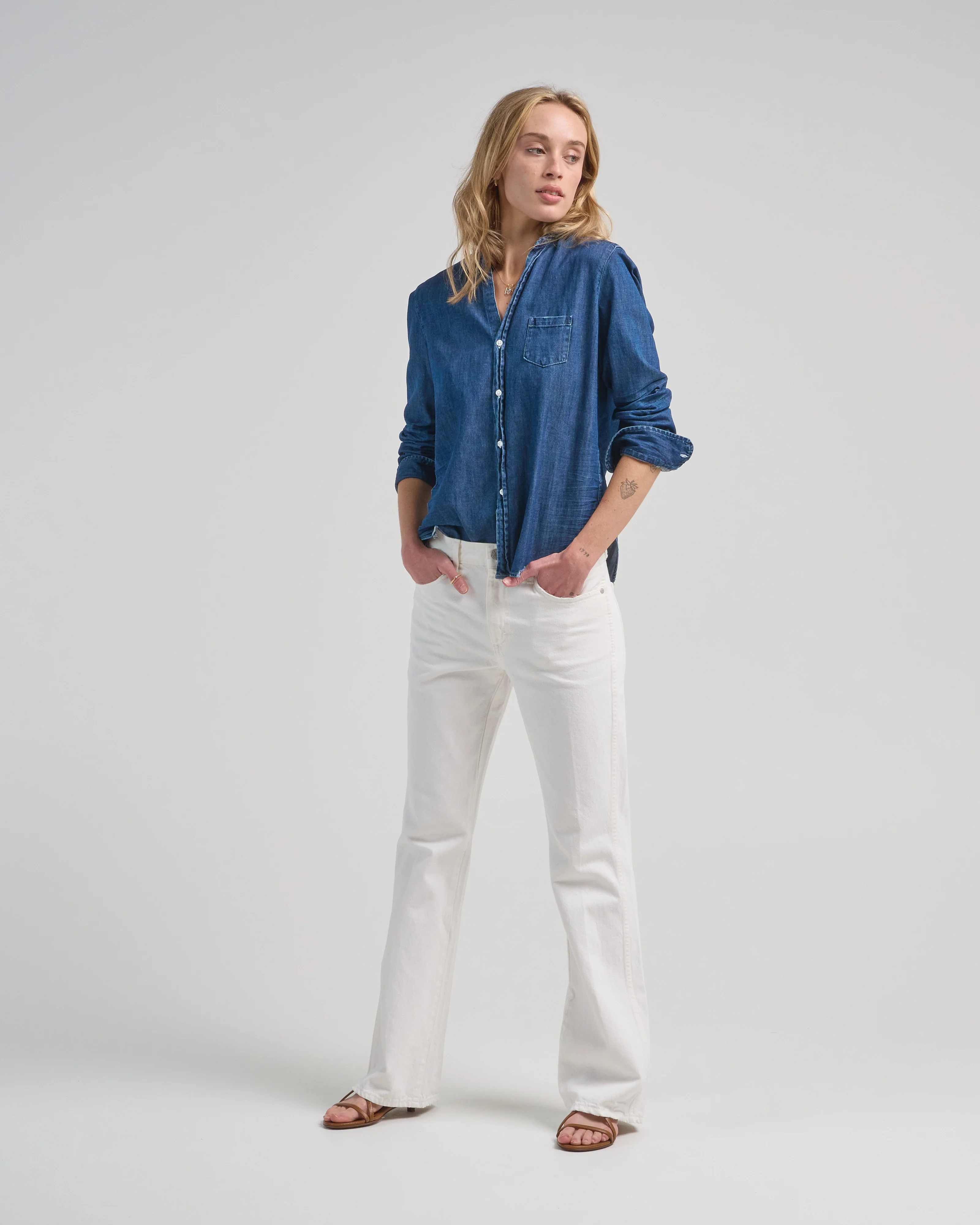 eileen ruffle relaxed button-up shirt - Image 5
