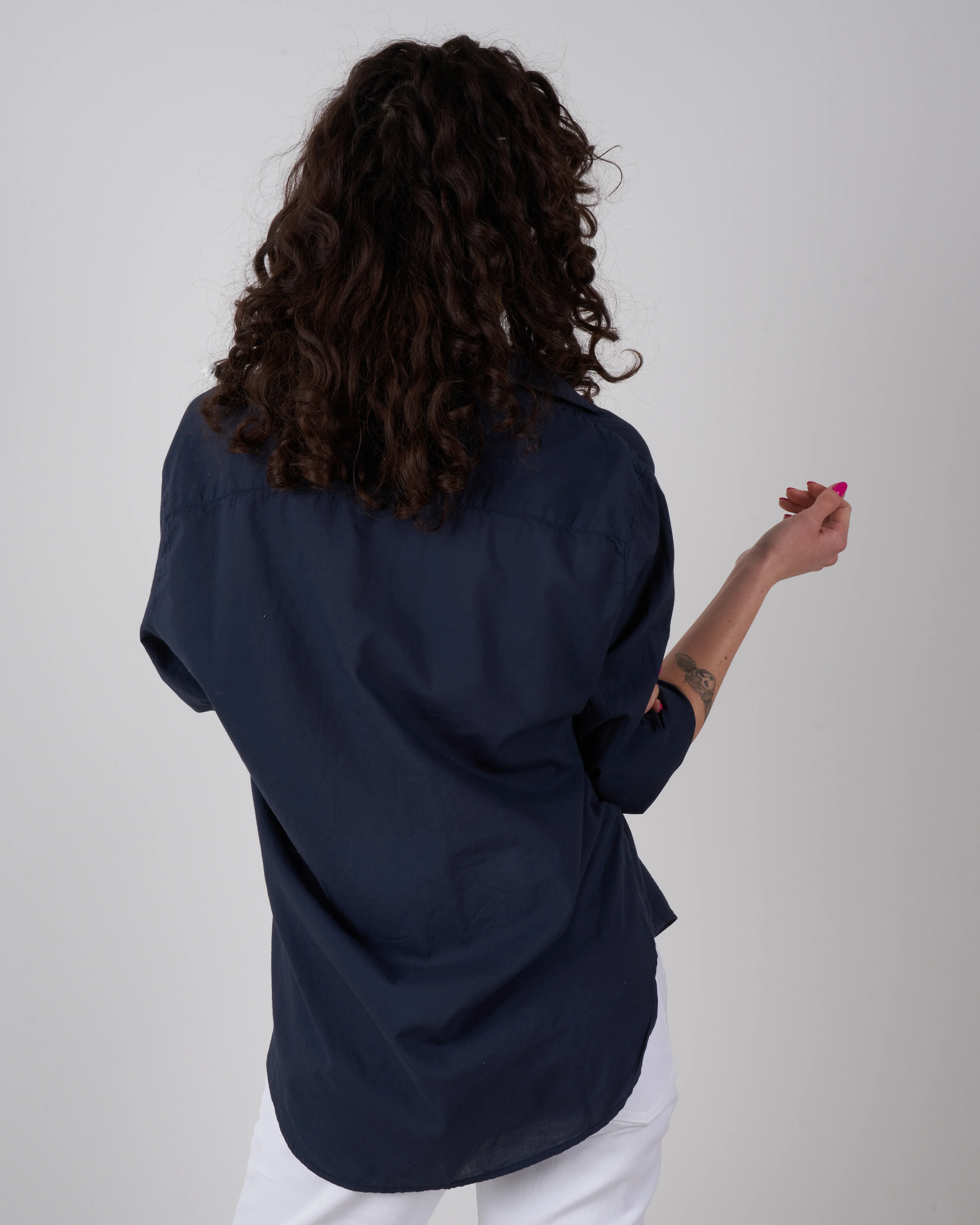 eileen button up - navy voile - Image 3