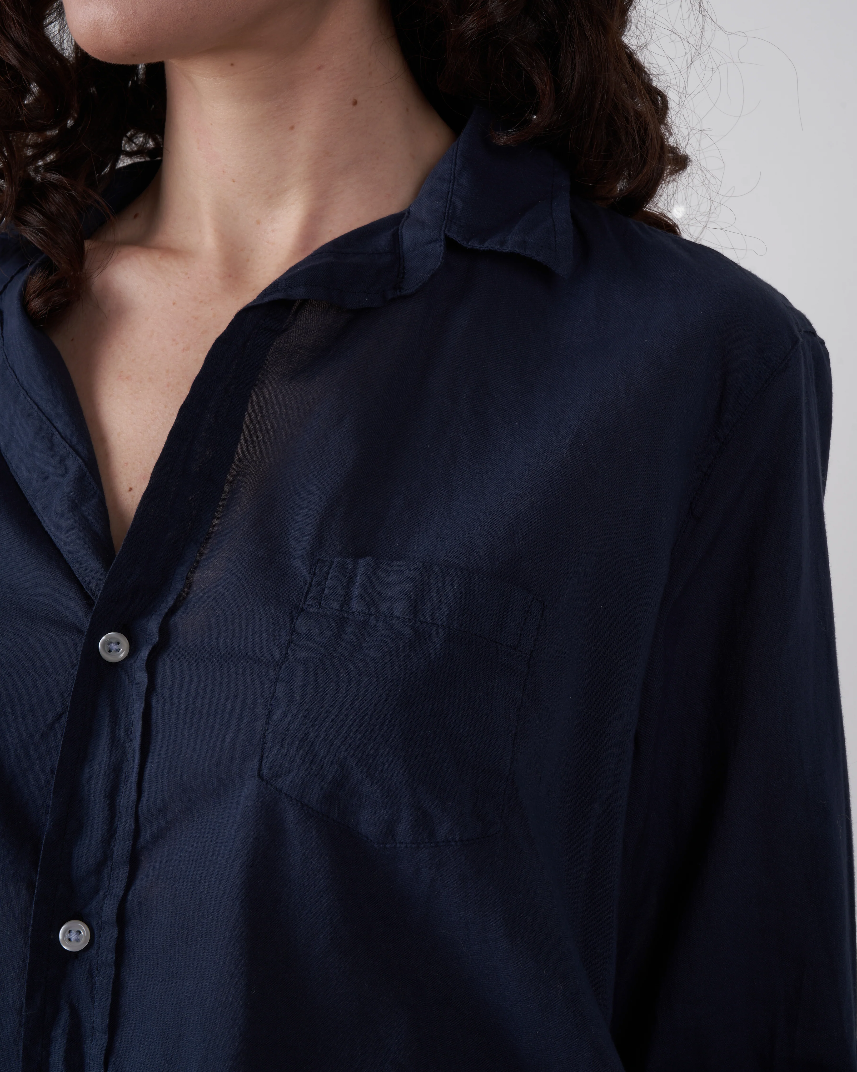 eileen button up - navy voile - Image 5