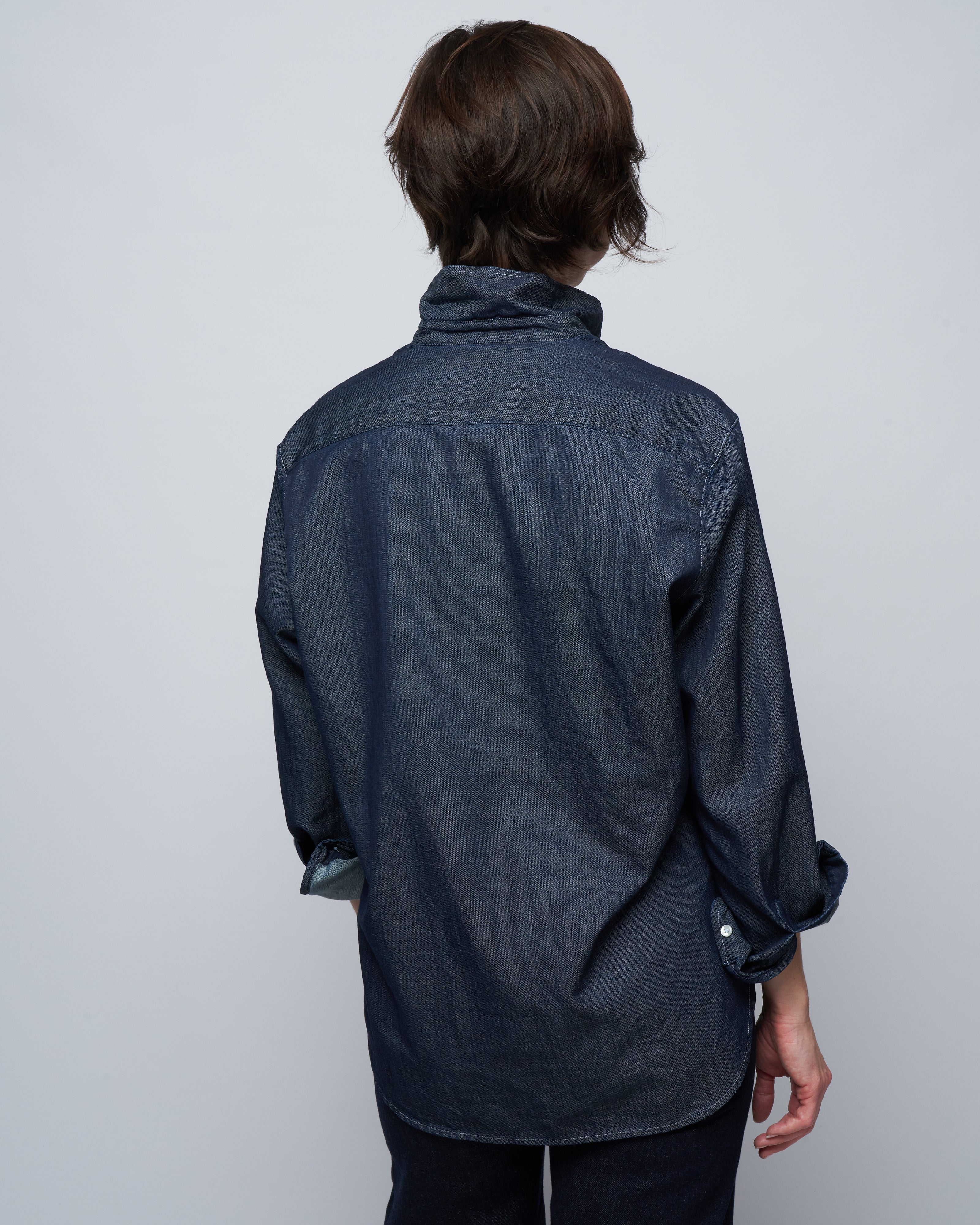 eileen woven button up - raw rinse denim - Image 4
