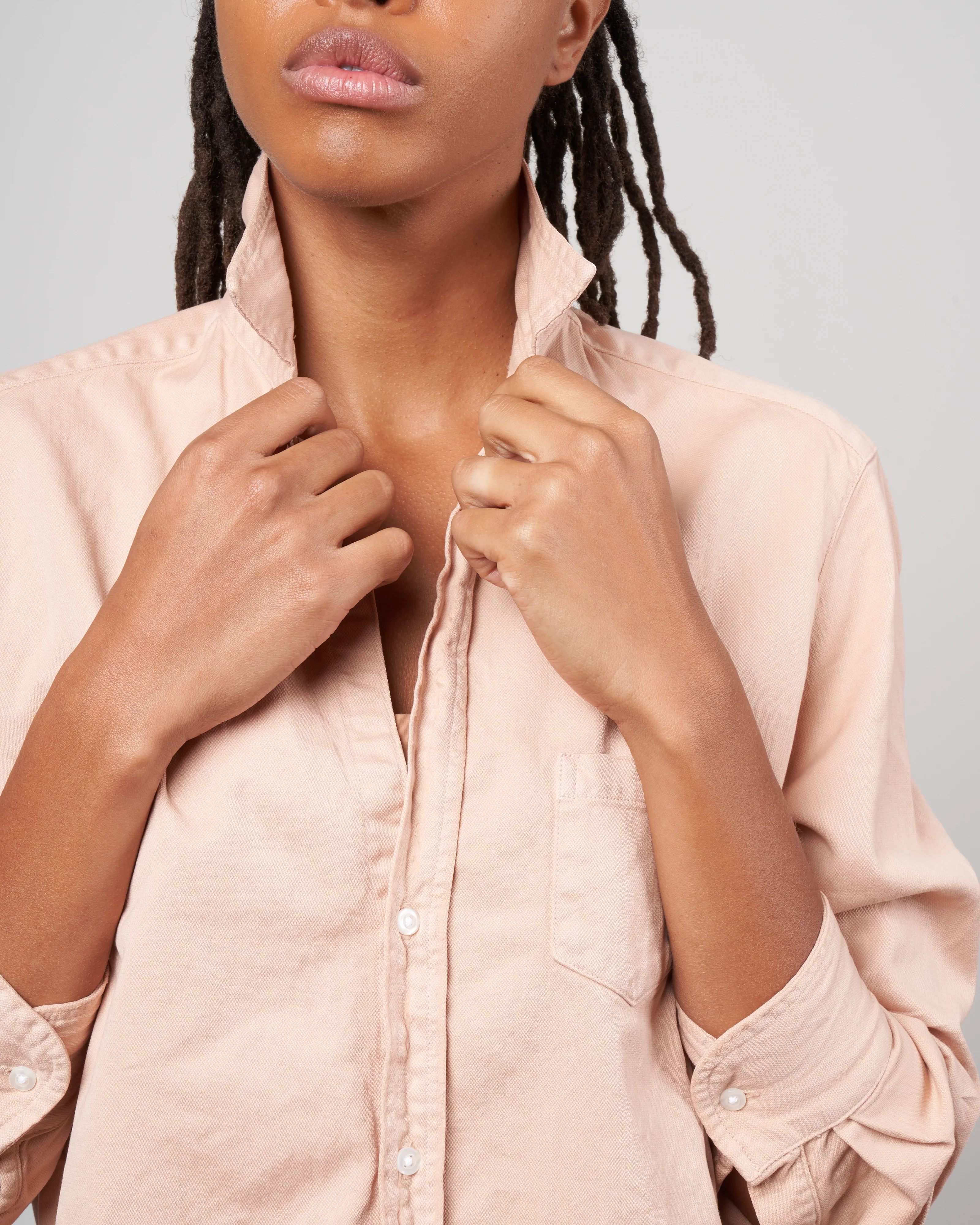 eileen woven button up - vintage peach - Image 5