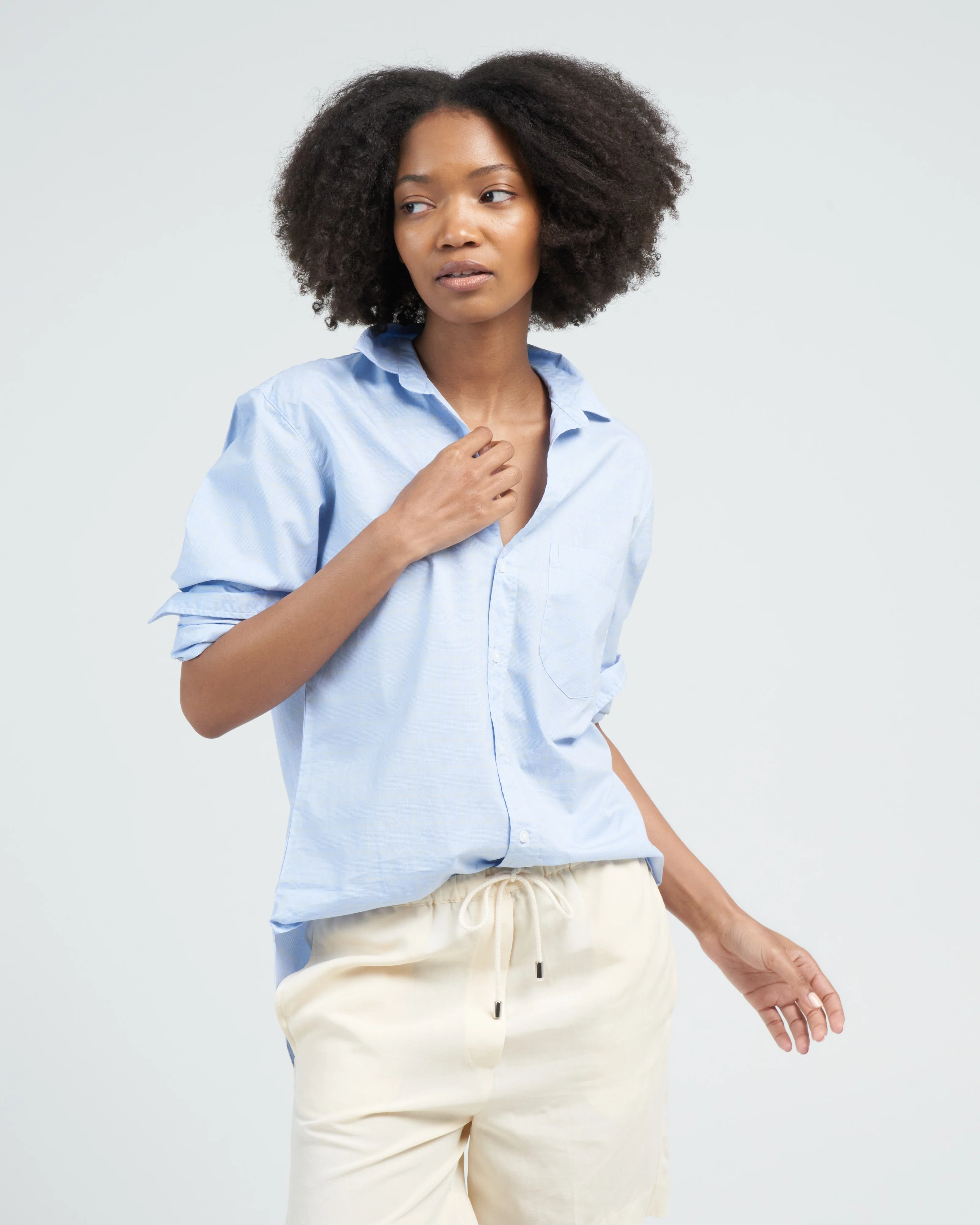 joedy boyfriend button up - blue, yellow windowpane - Image 2