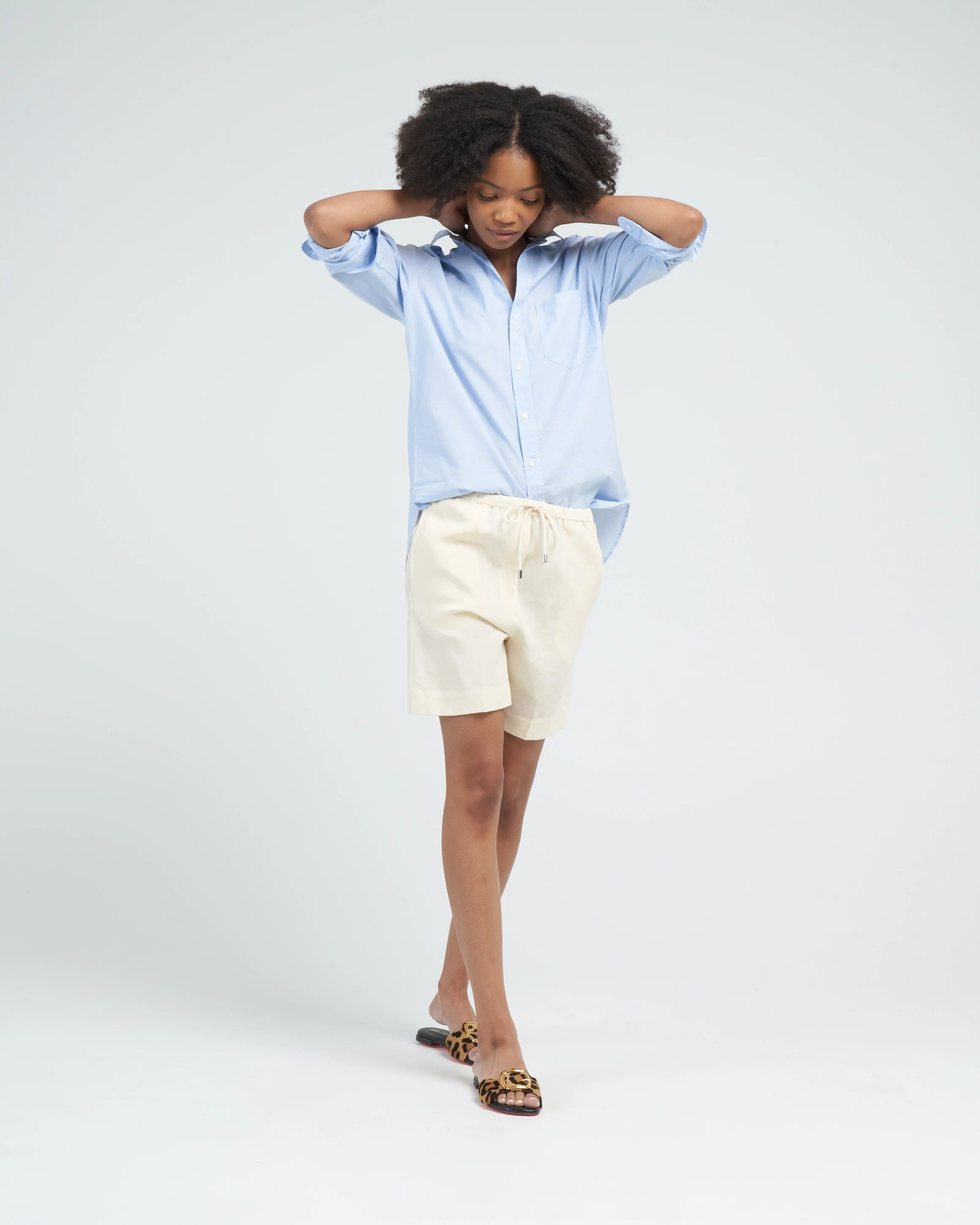 joedy boyfriend button up - blue, yellow windowpane - Image 3