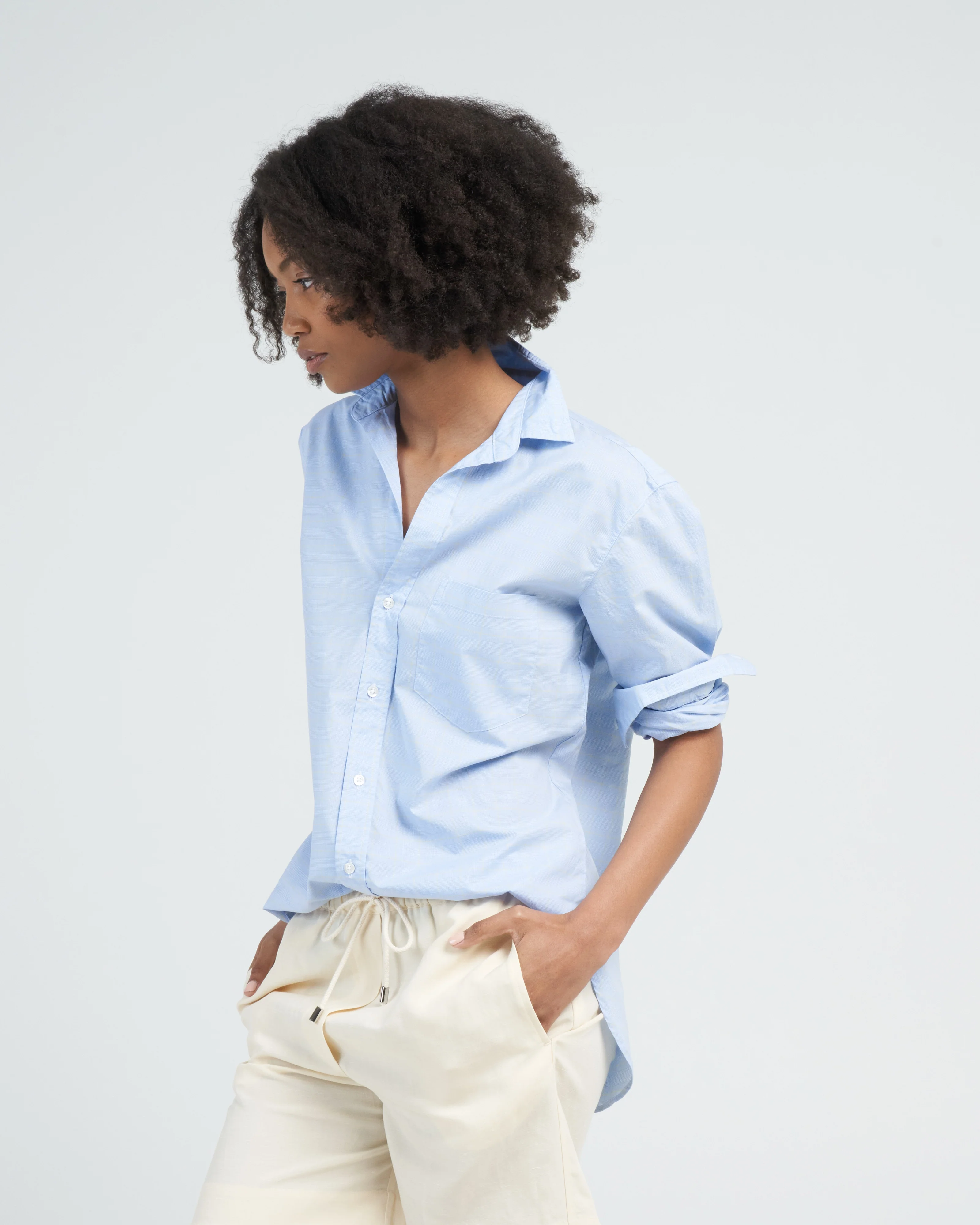 joedy boyfriend button up - blue, yellow windowpane - Image 4