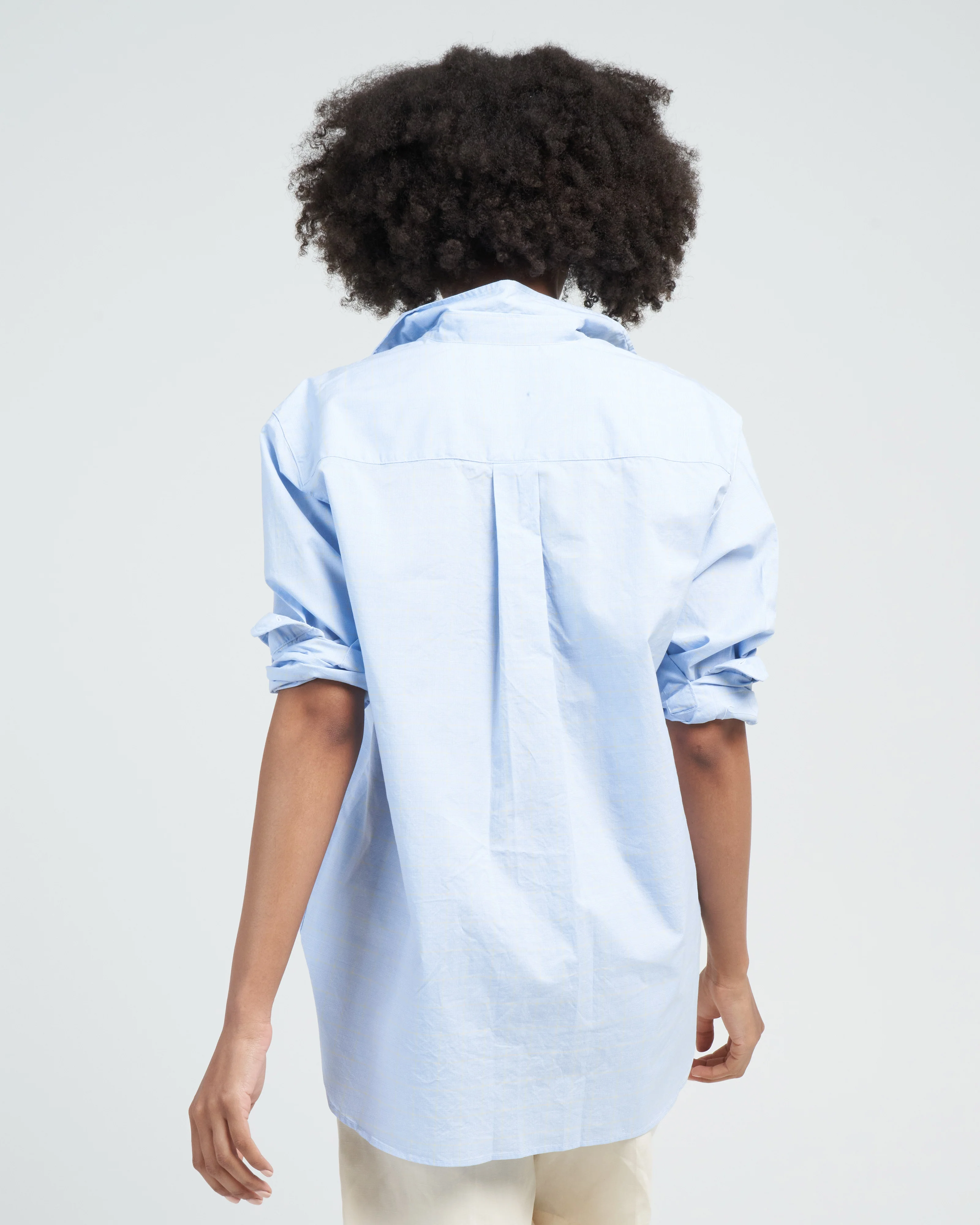 joedy boyfriend button up - blue, yellow windowpane - Image 5