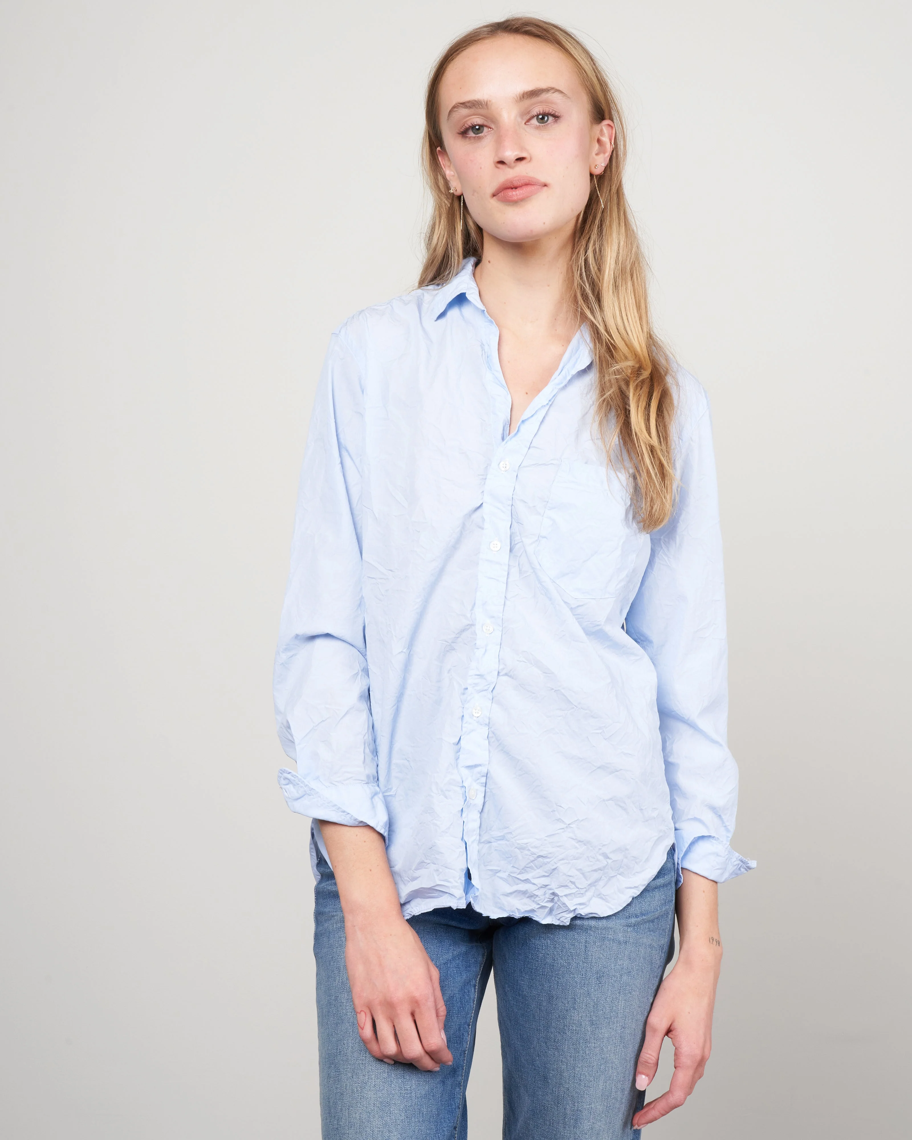 joedy woven button up - blue - Image 2
