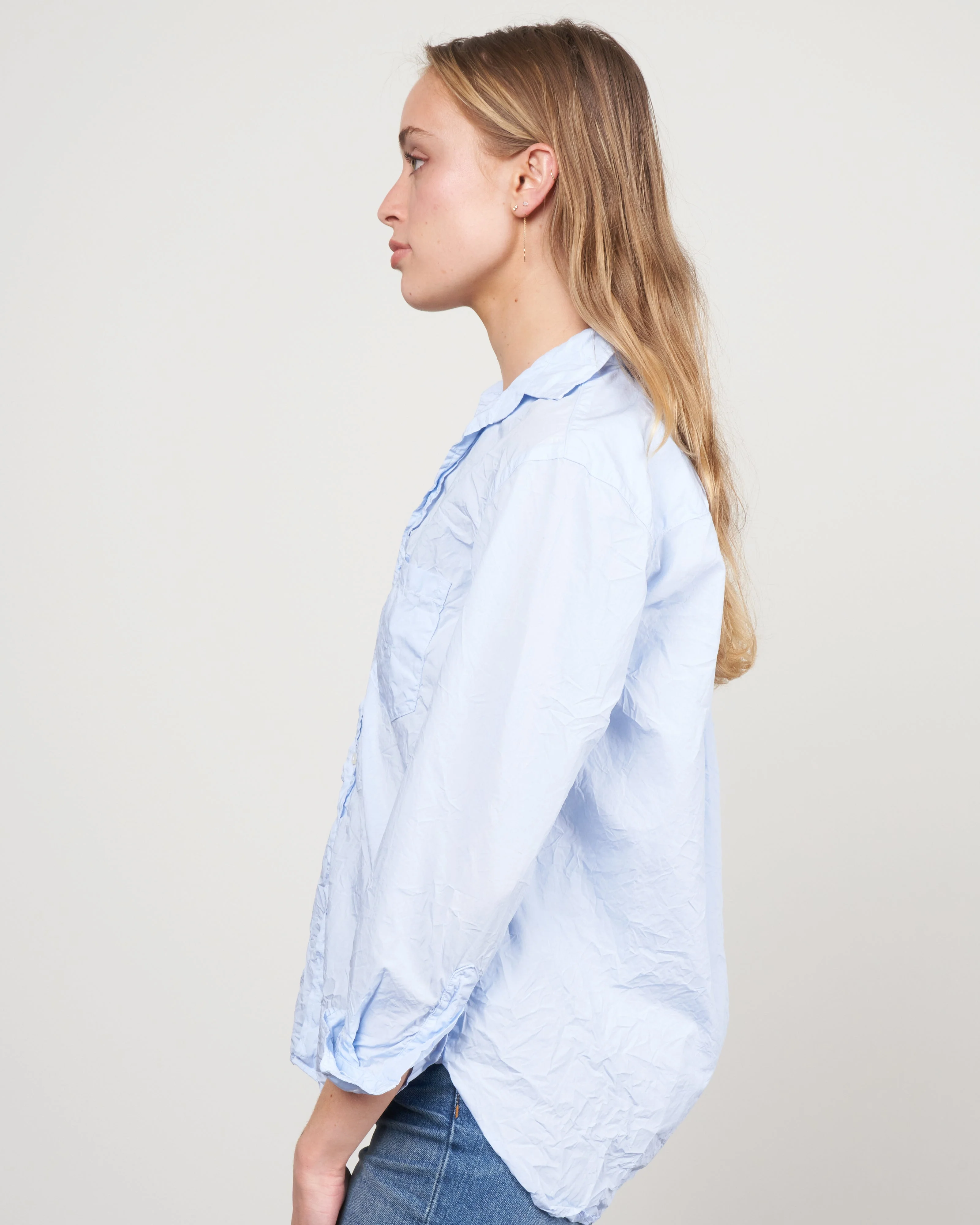 joedy woven button up - blue - Image 3