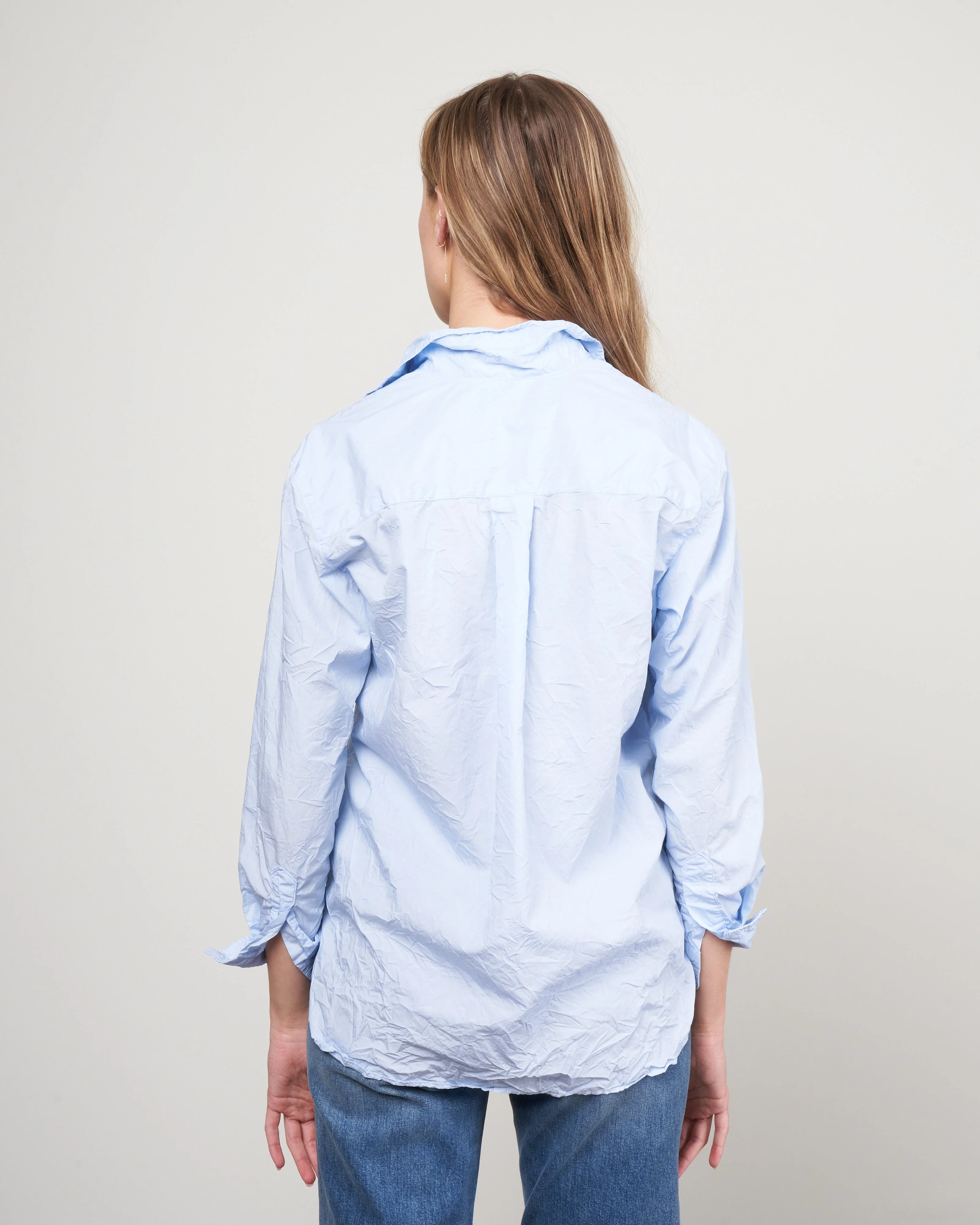 joedy woven button up - blue - Image 4