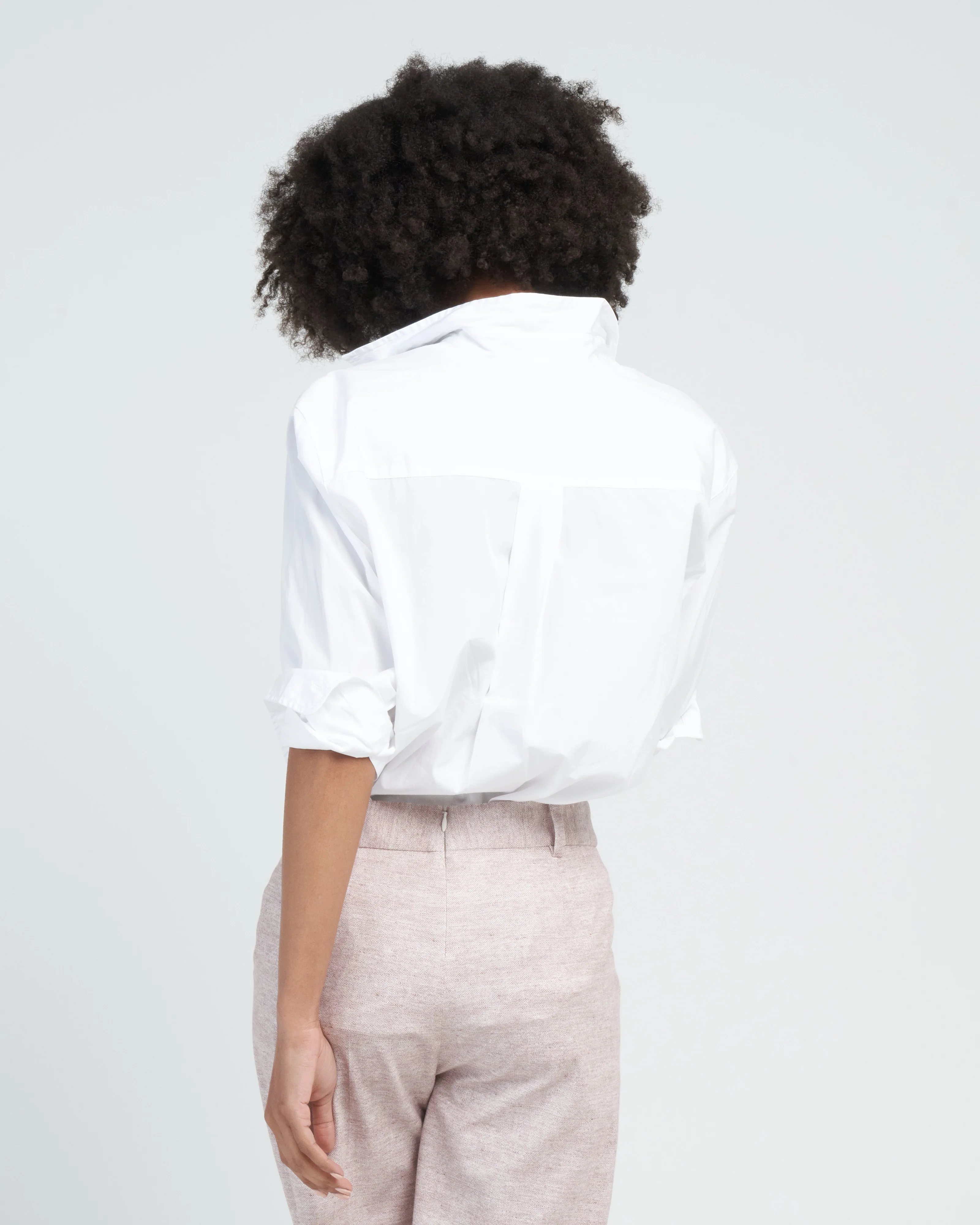 joedy woven button up - white superluxe - Image 4