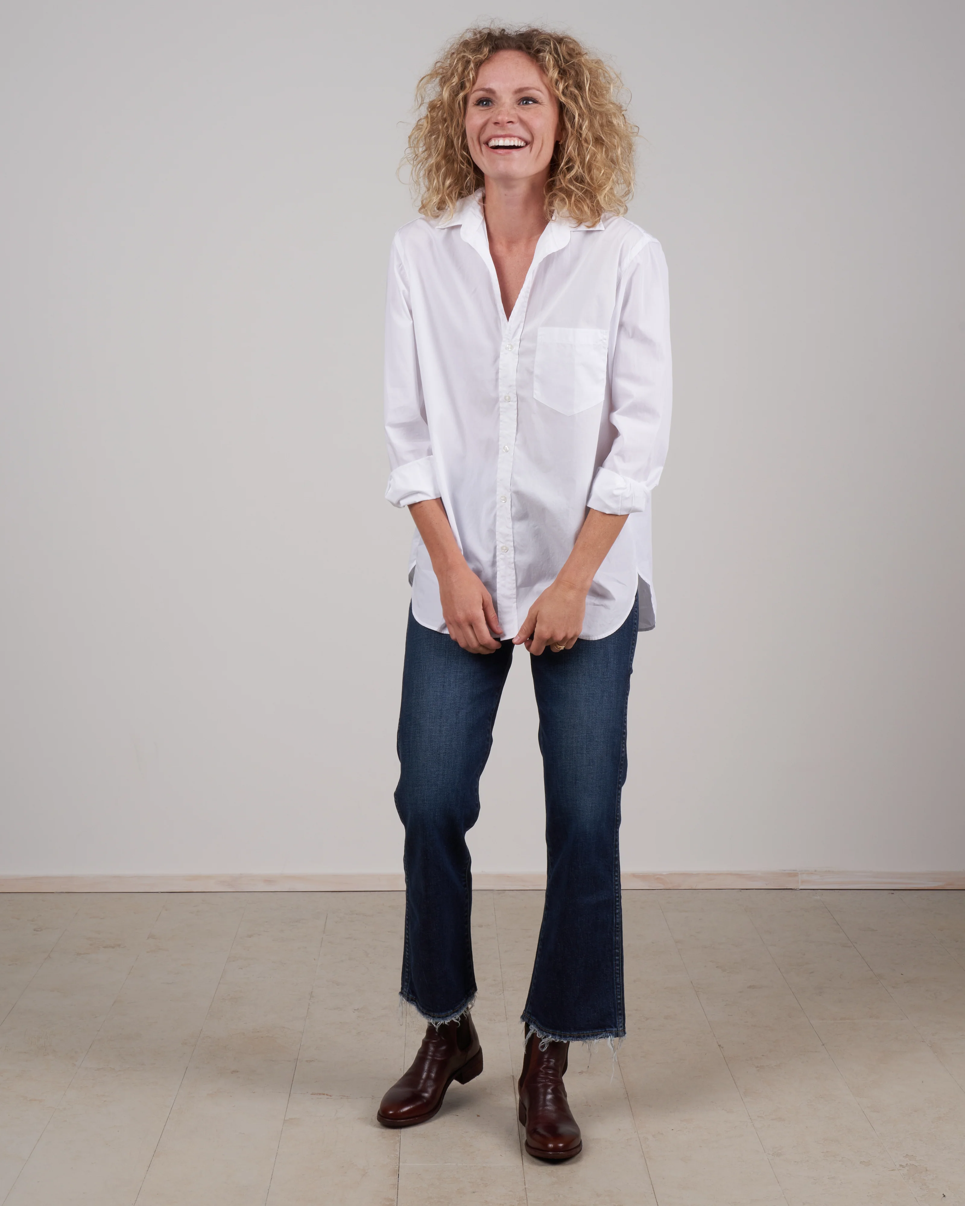 joedy woven button up - white piumino - Image 2