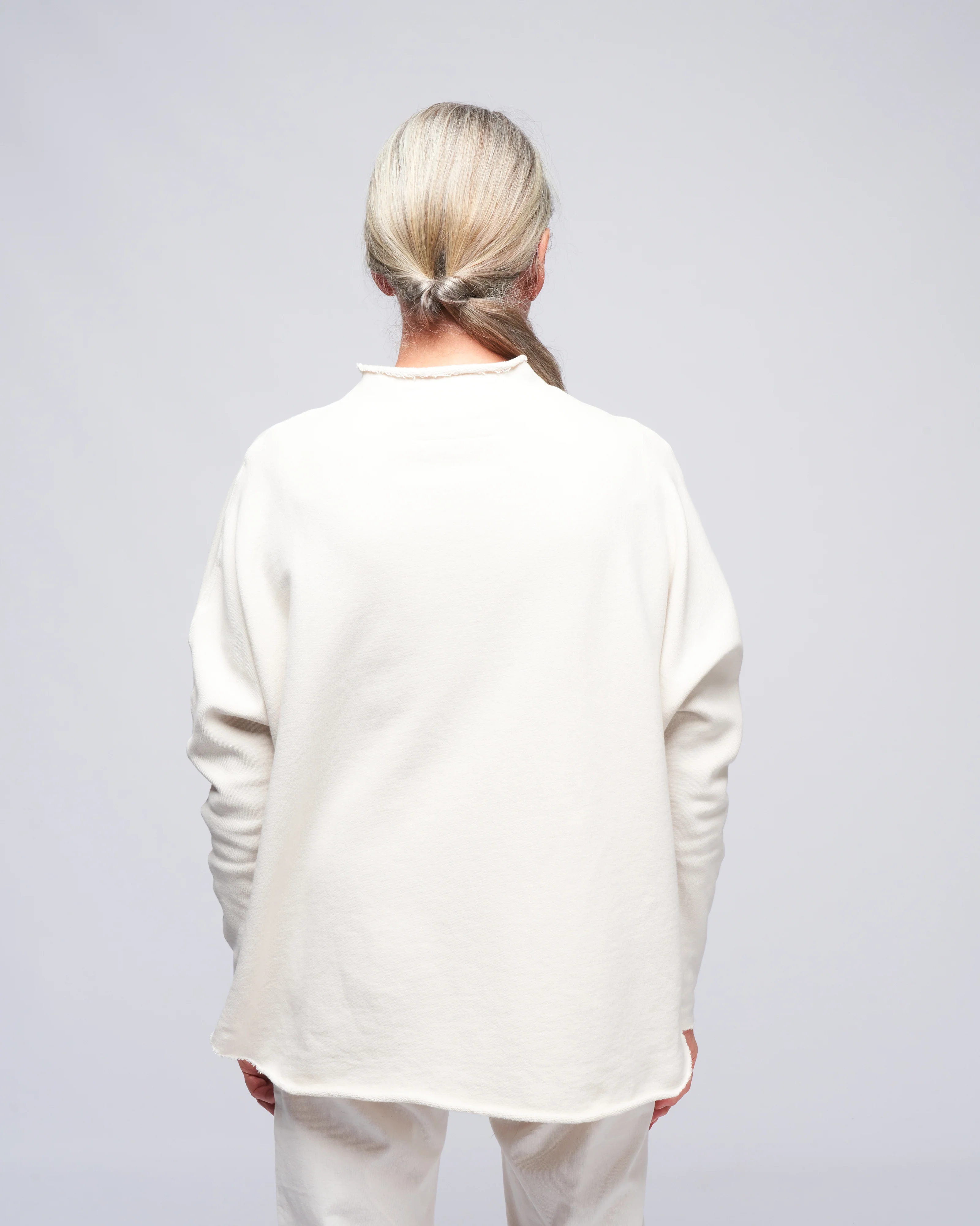 l/s funnel neck capelet - vwt vintage white - Image 4
