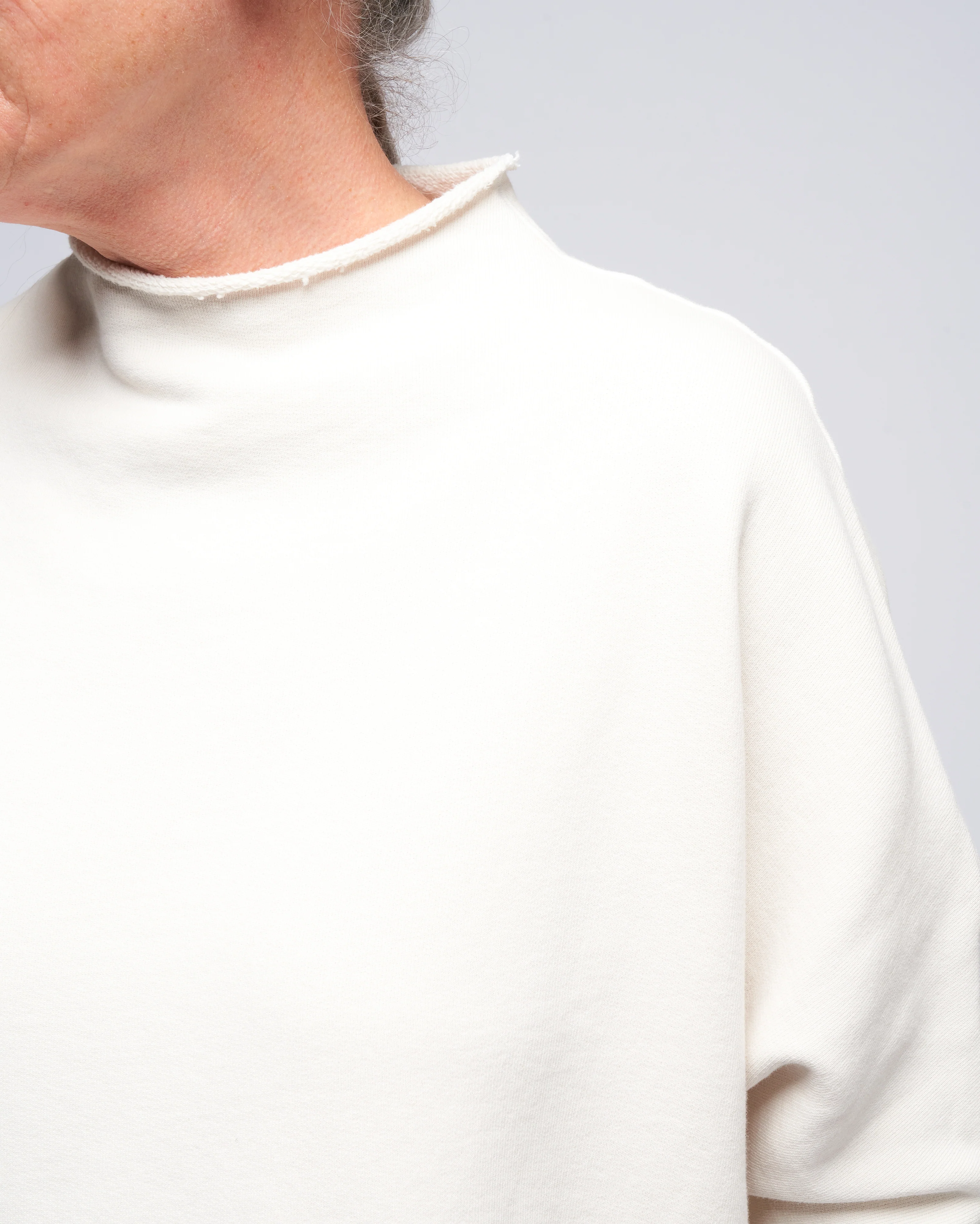 l/s funnel neck capelet - vwt vintage white - Image 5