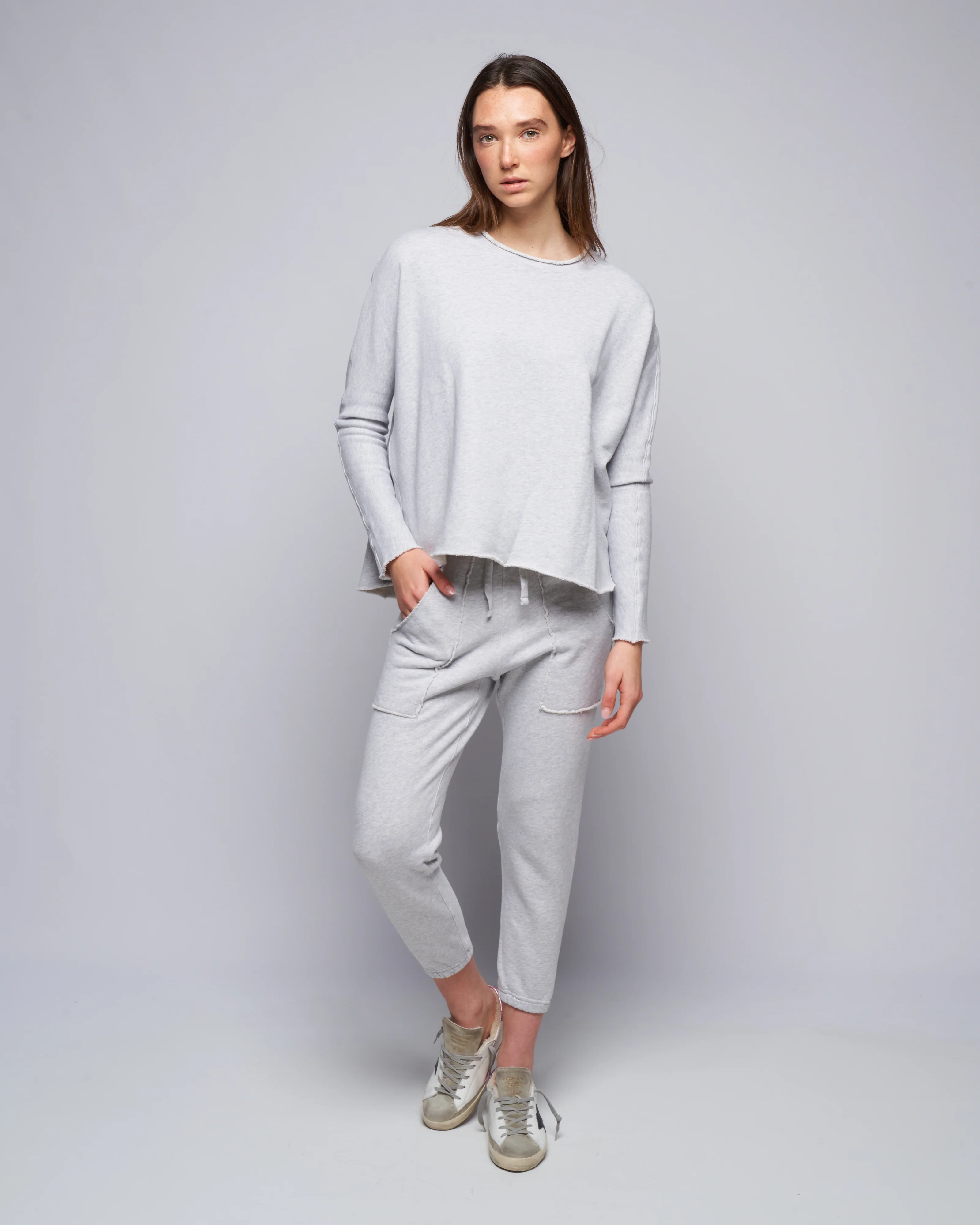 long sleeve capelet - gray melange - Image 2