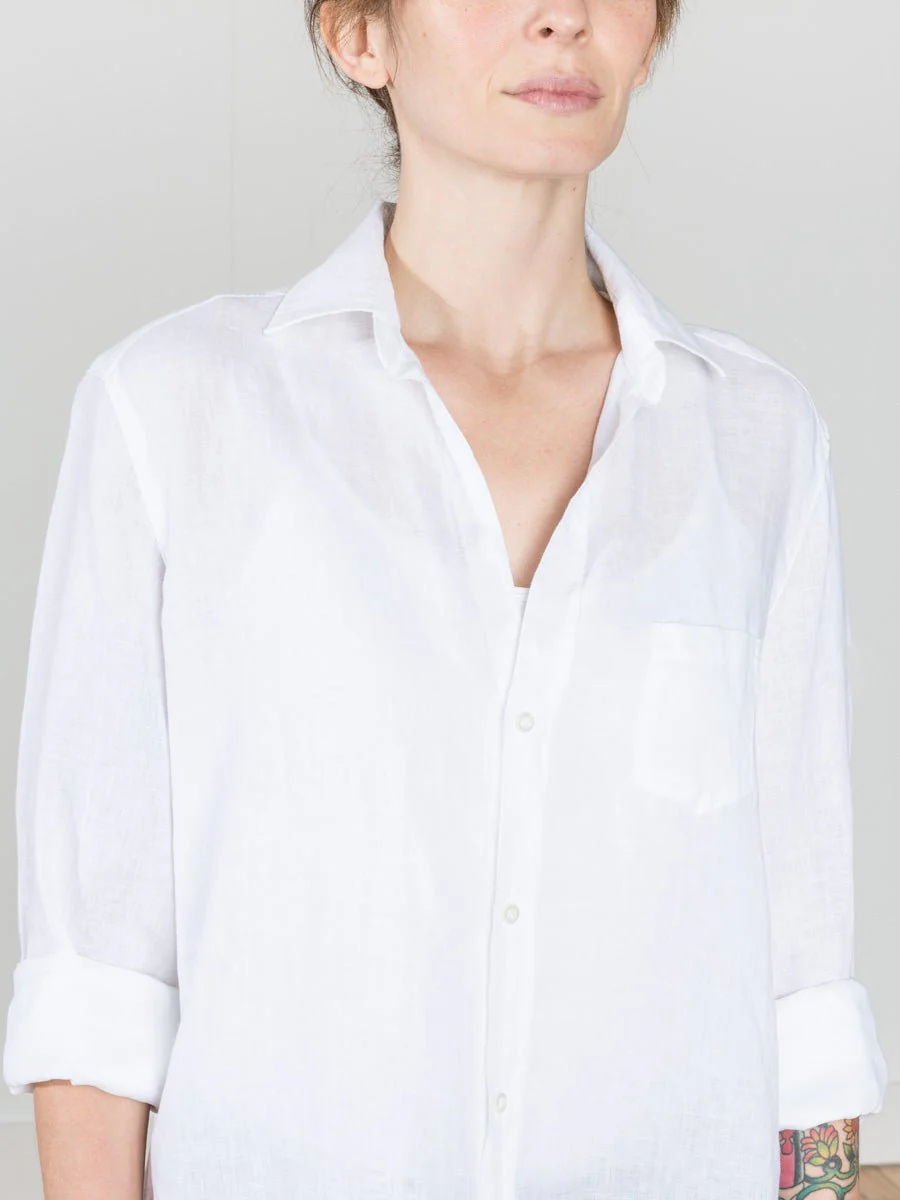 linen button down - white - Image 4