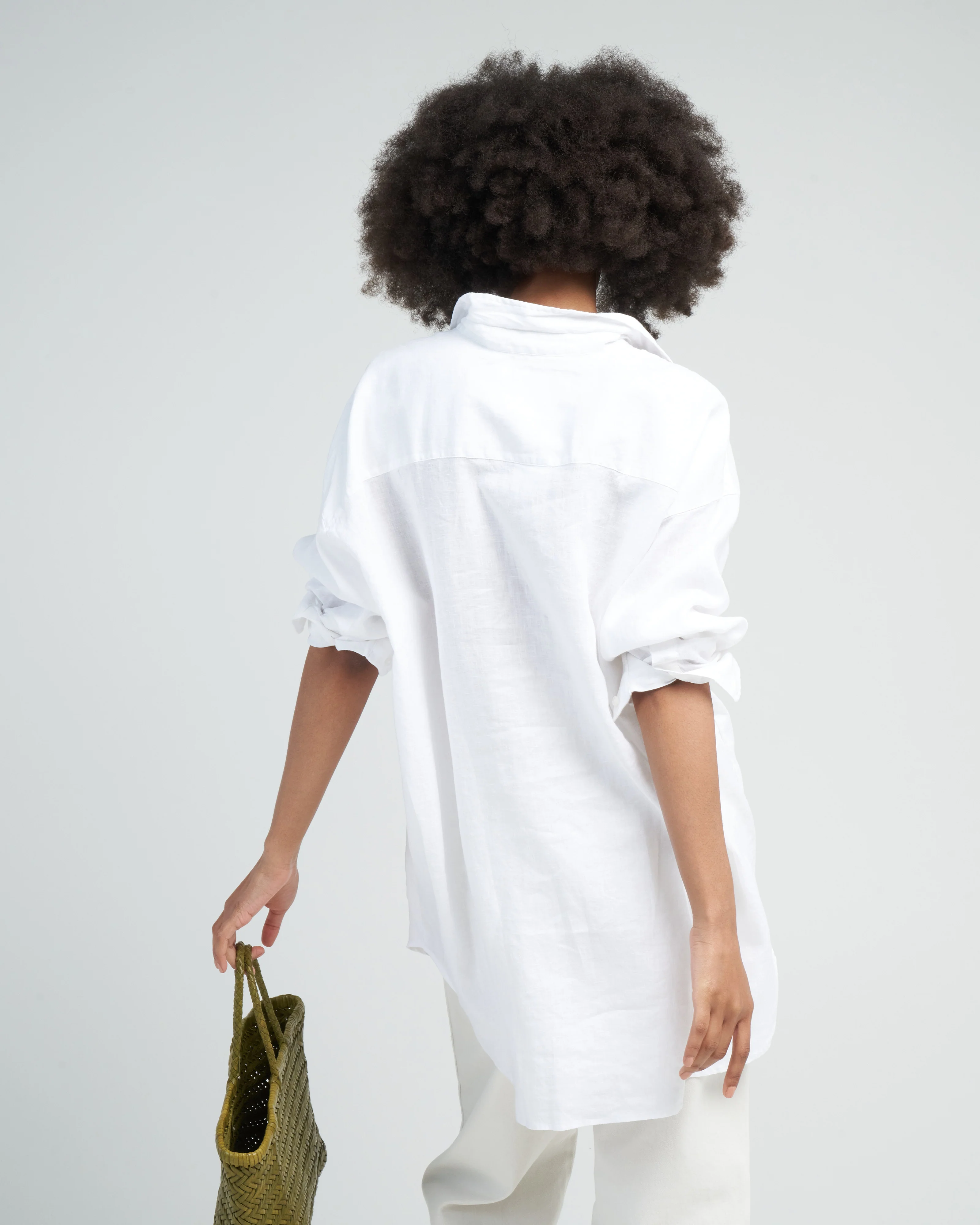 mackenzie woven button up - white - Image 4