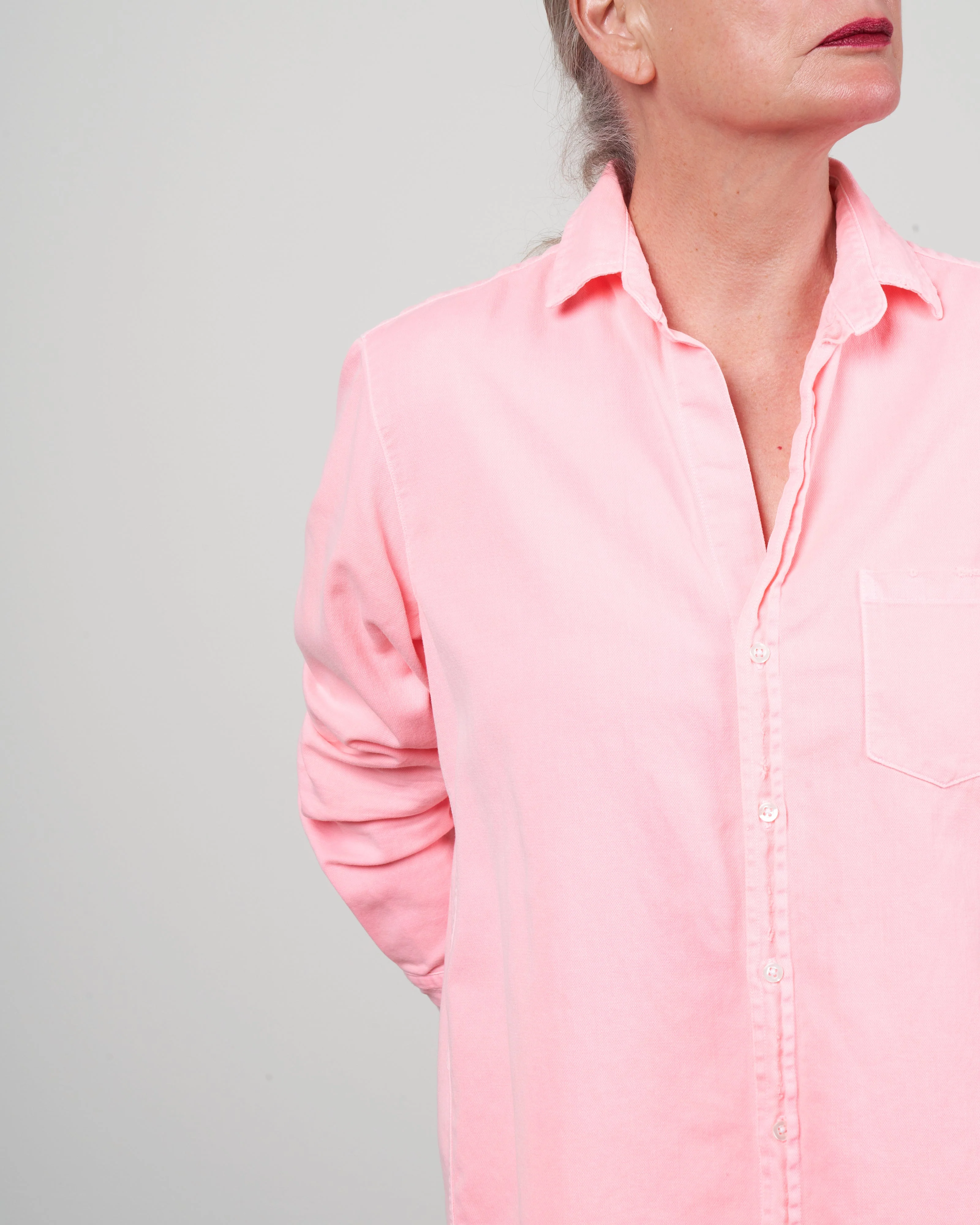 mary woven button up dress - watermelon - Image 4