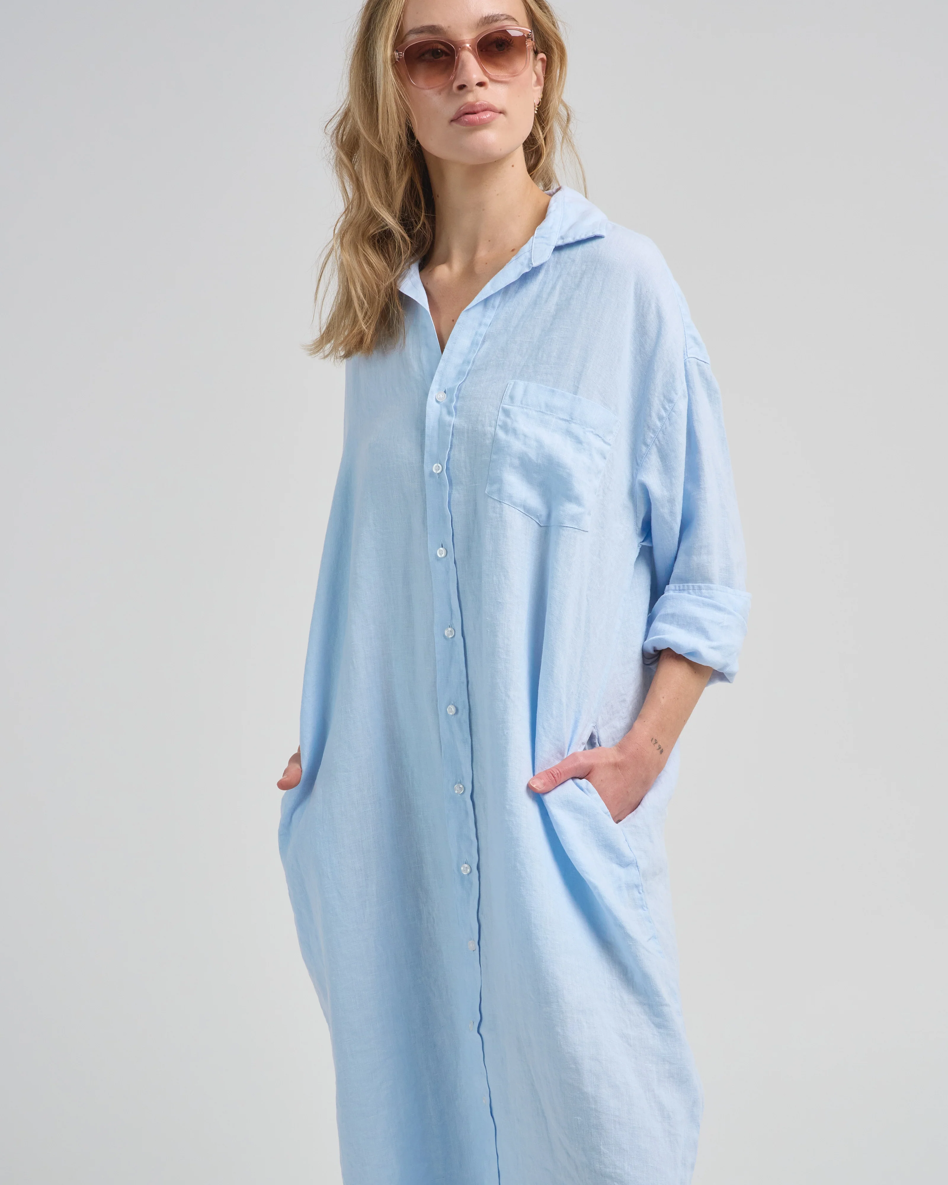 megan one size button-up dress - Image 2
