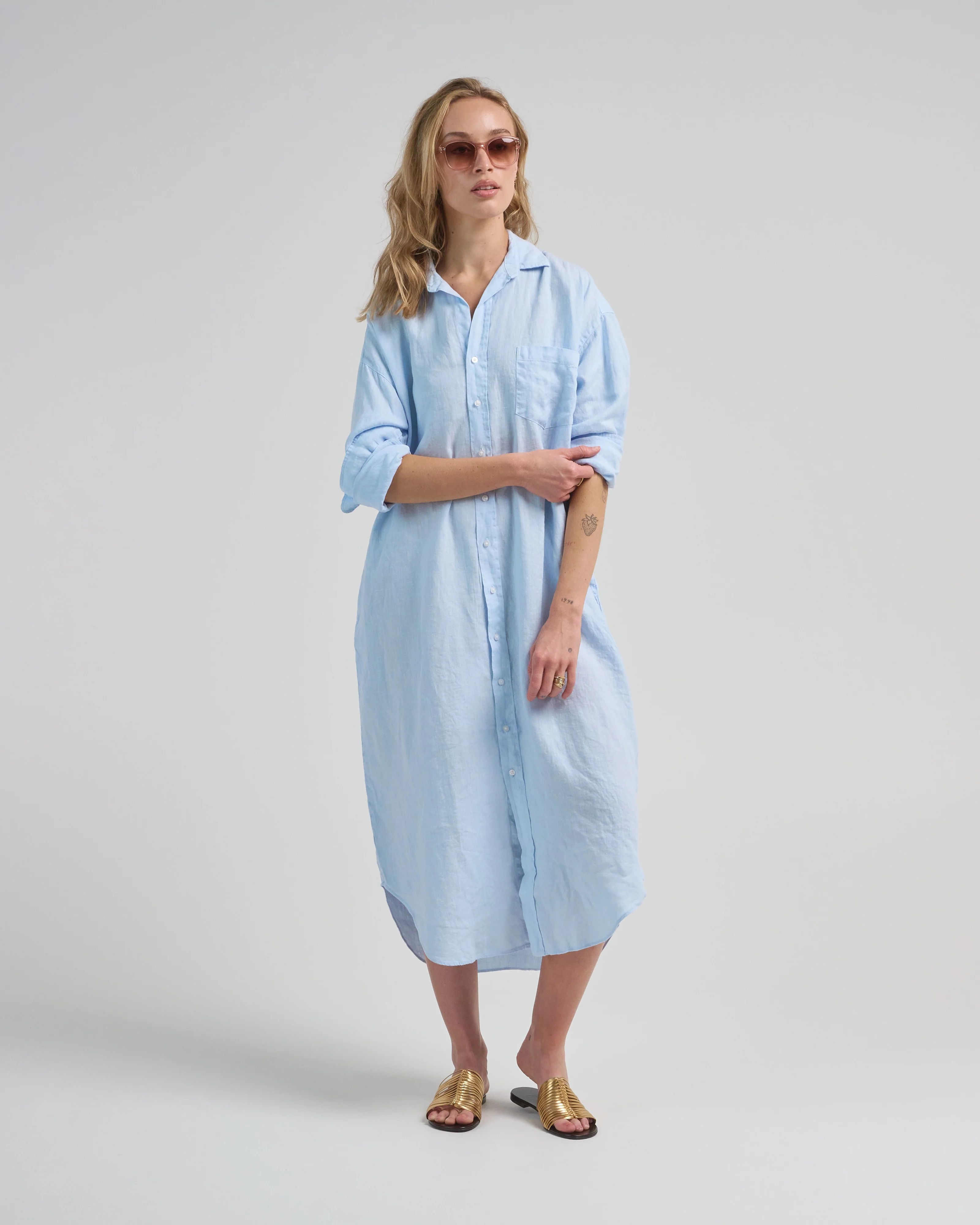 megan one size button-up dress - Image 3