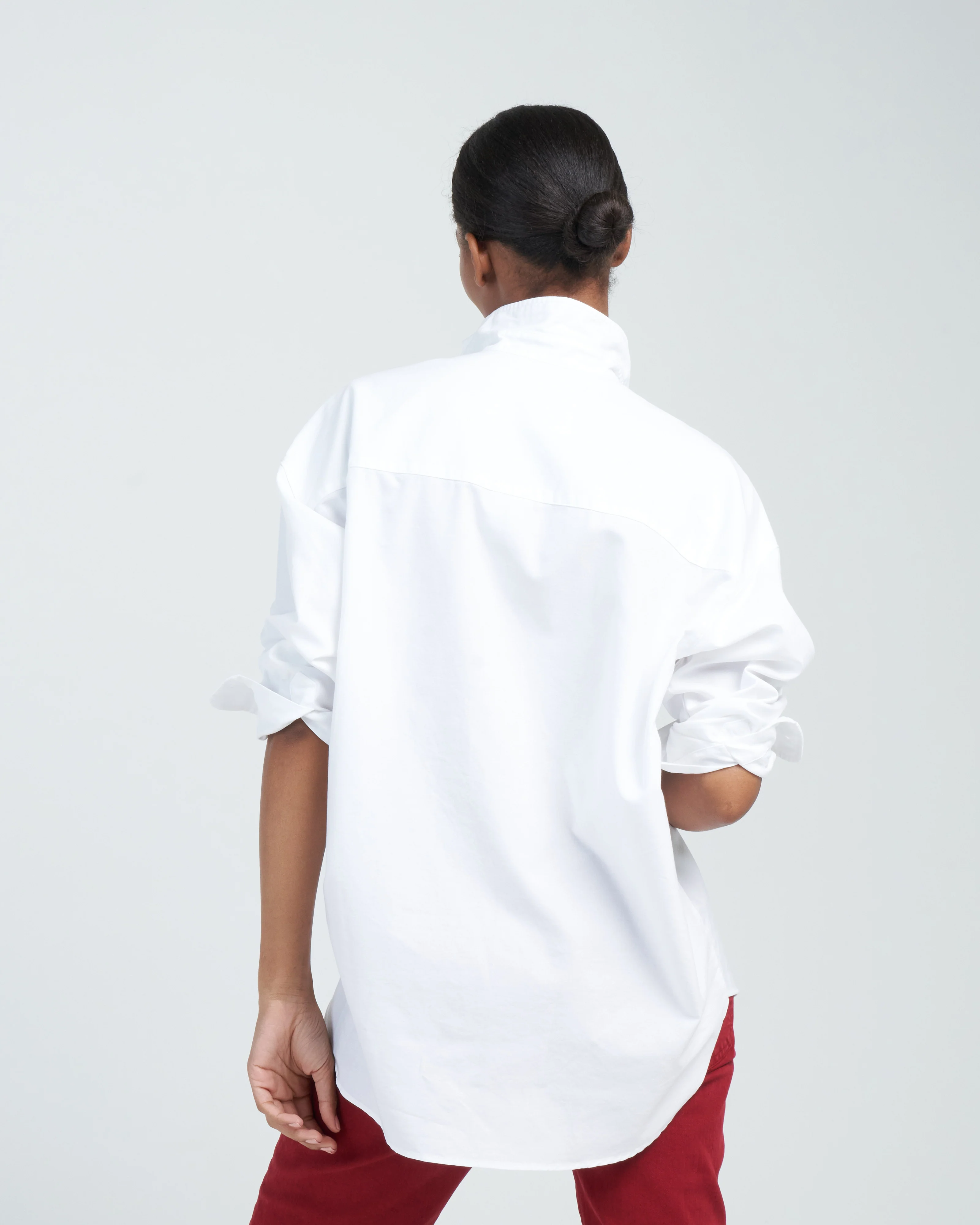 shirley oversized button-up shirt - white - Image 3
