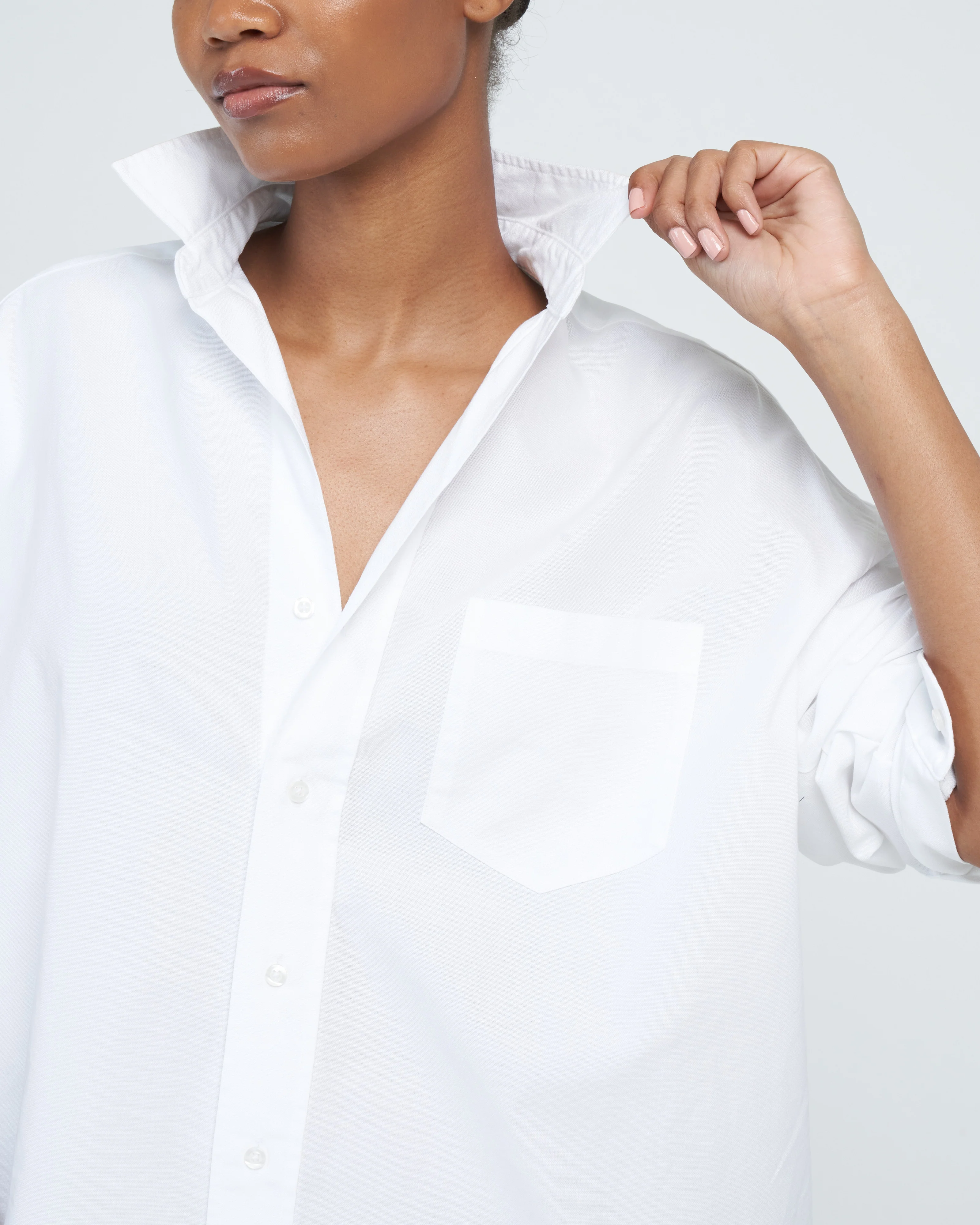 shirley oversized button-up shirt - white - Image 4