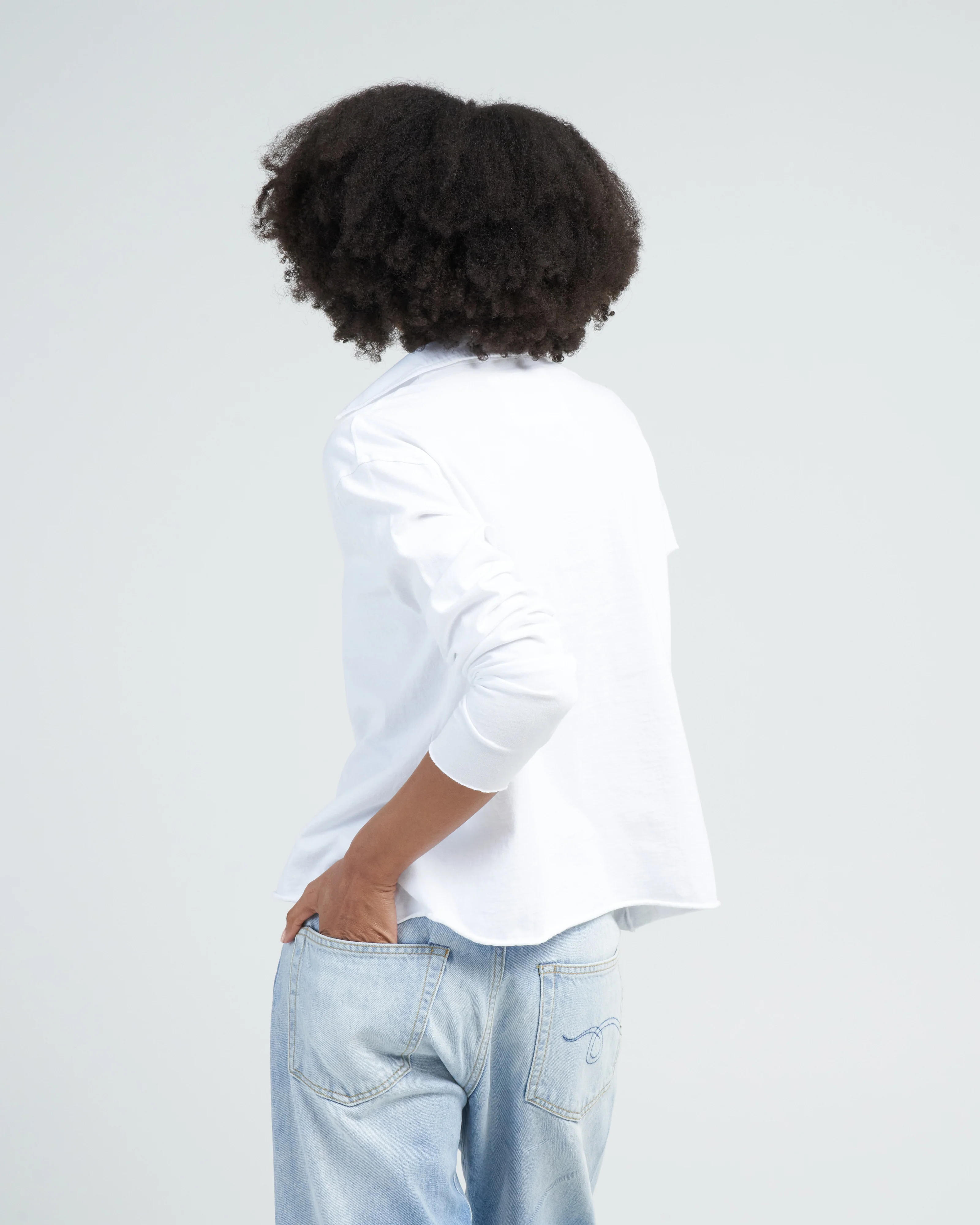 patrick popover henley - white - Image 4