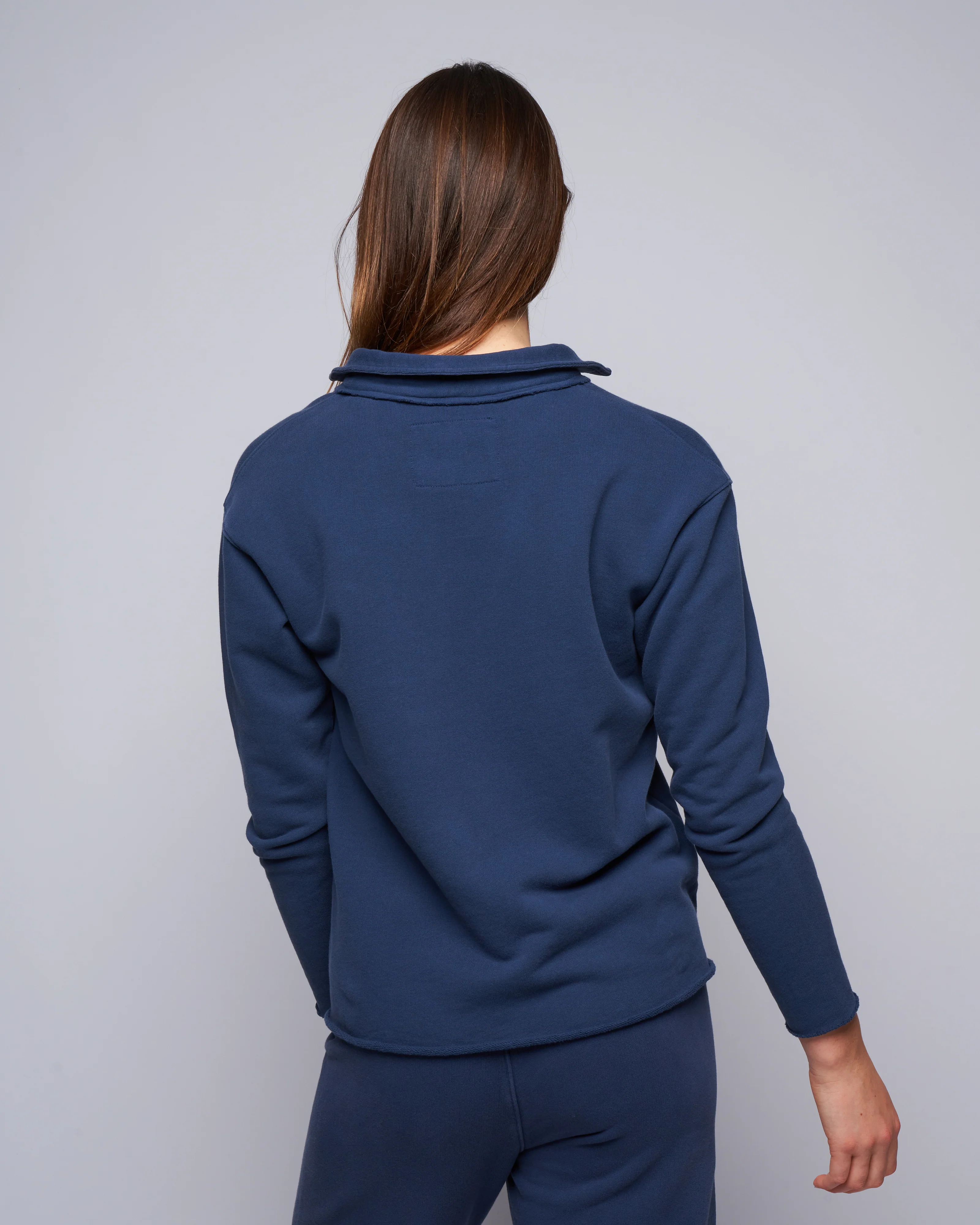 popover triple fleece henley - denim - Image 4