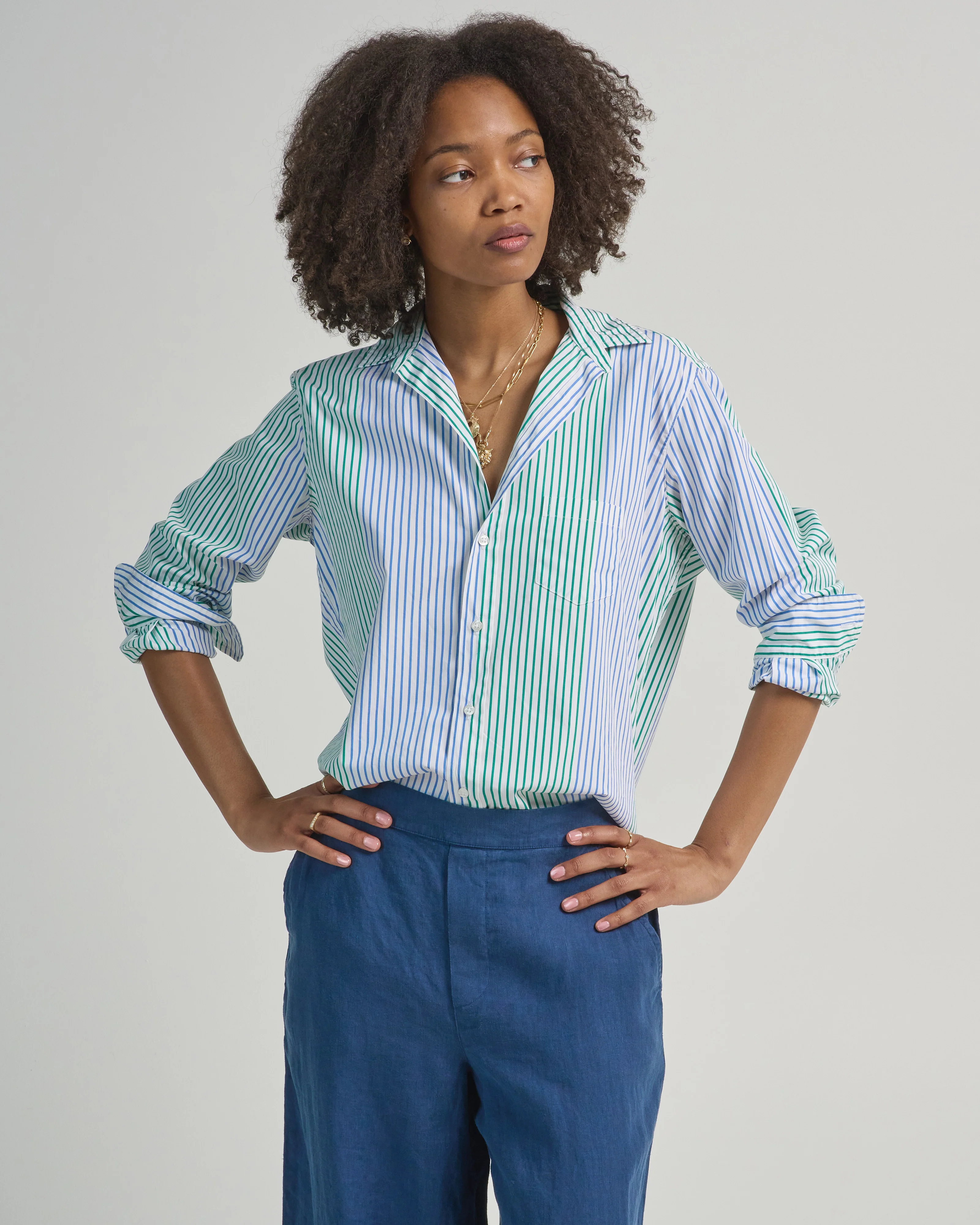 eileen relaxed button-up shirt