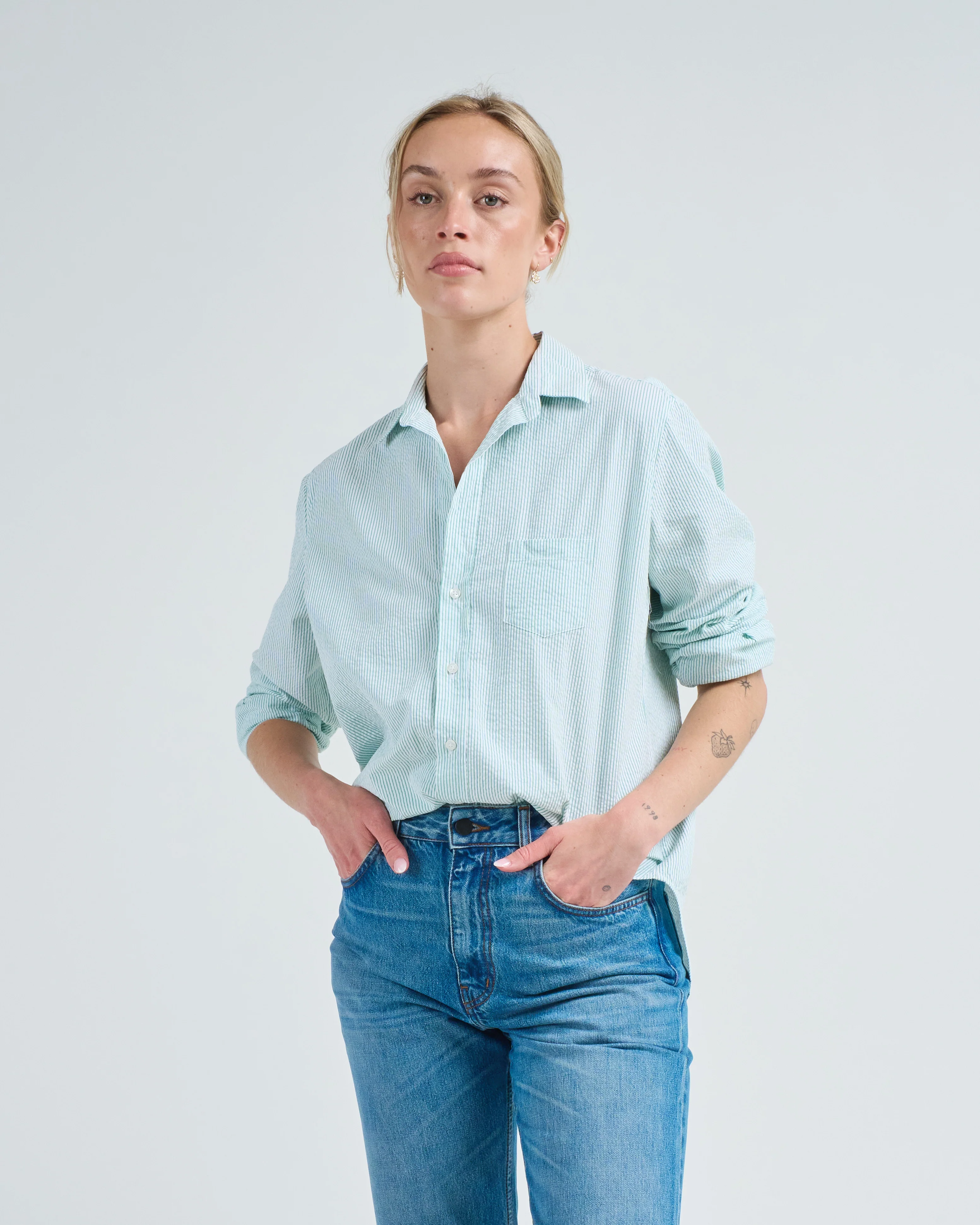 eileen relaxed button-up shirt - Image 2
