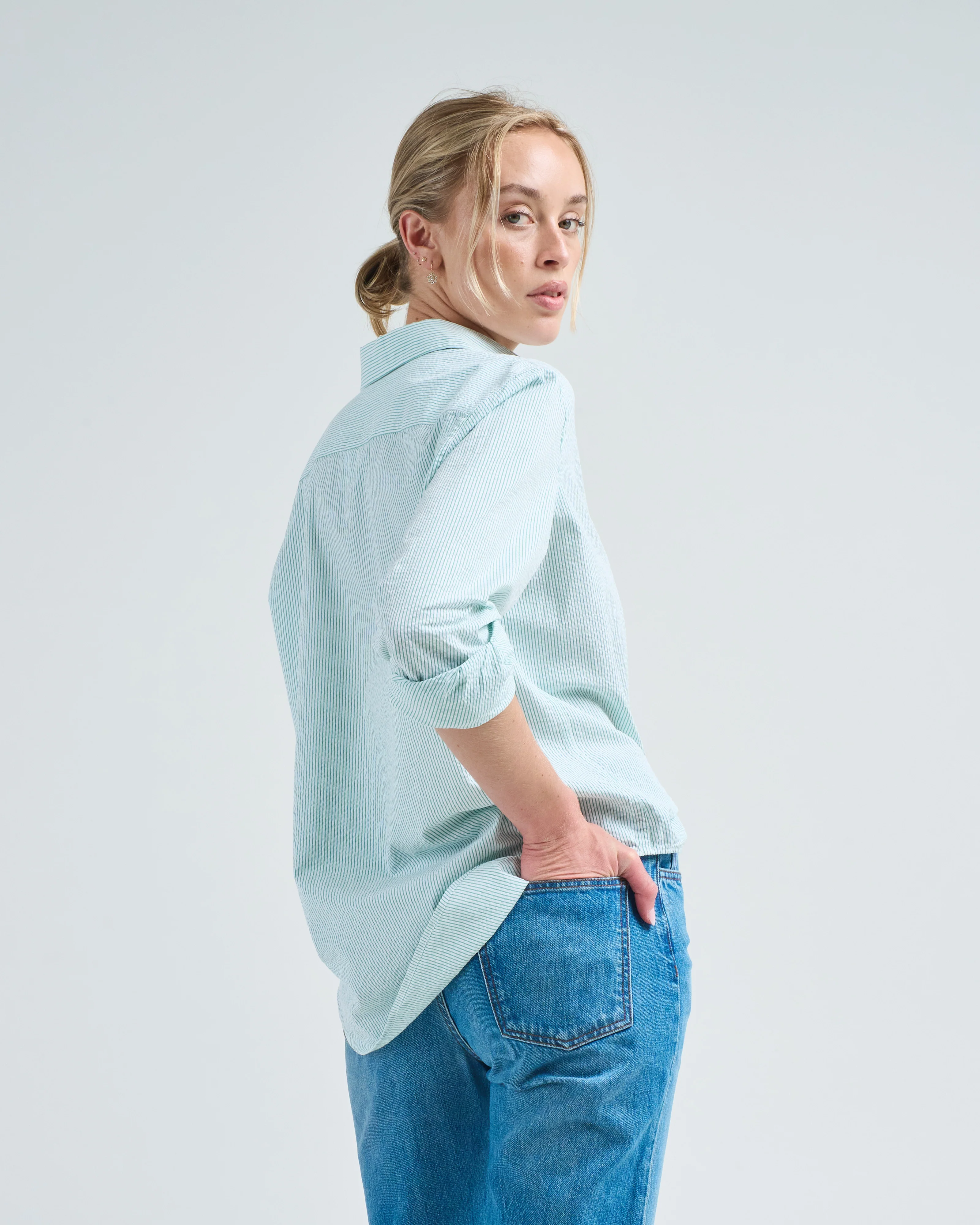 eileen relaxed button-up shirt - Image 4