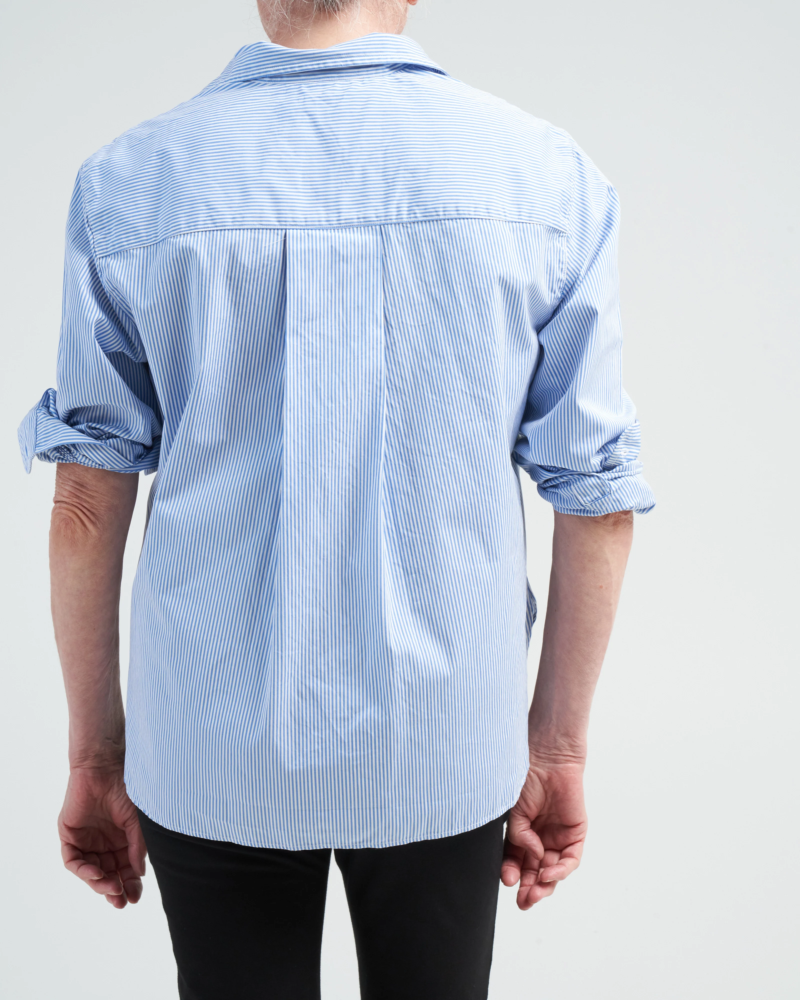 silvio woven button up - classic blue stripe - Image 5
