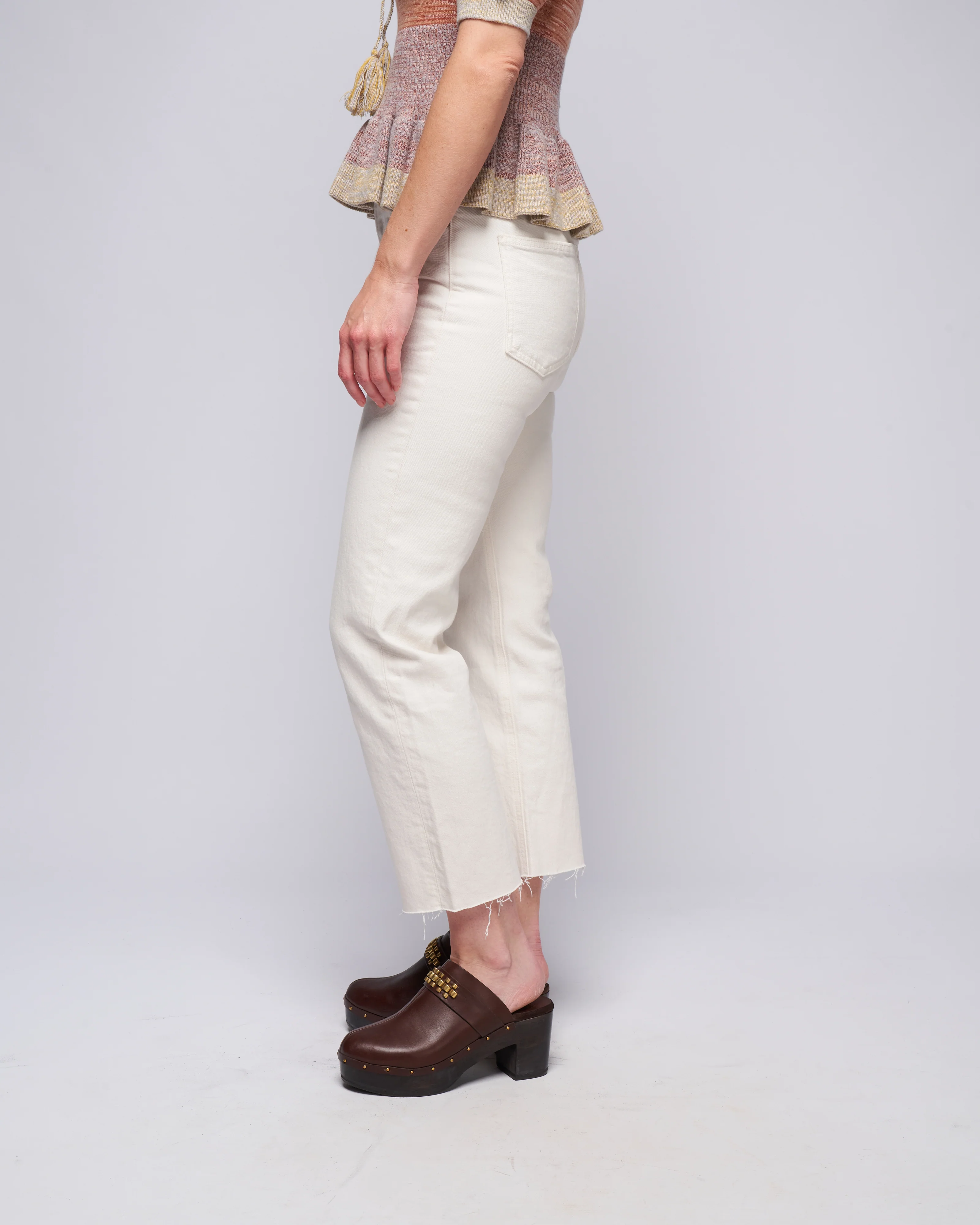 the monaghan mom jean - cream color denim - Image 3