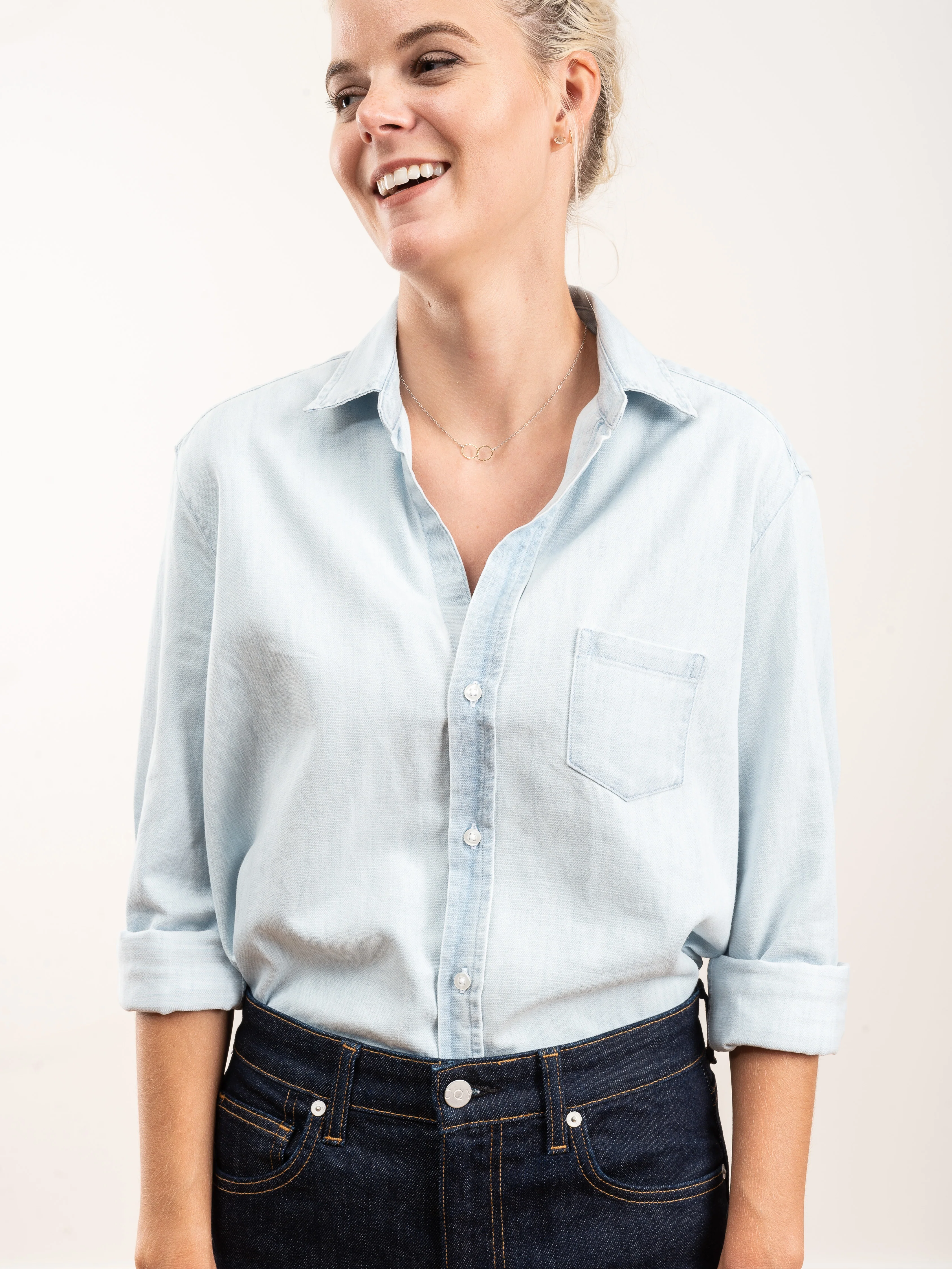 eileen shirt - stonewashed indigo