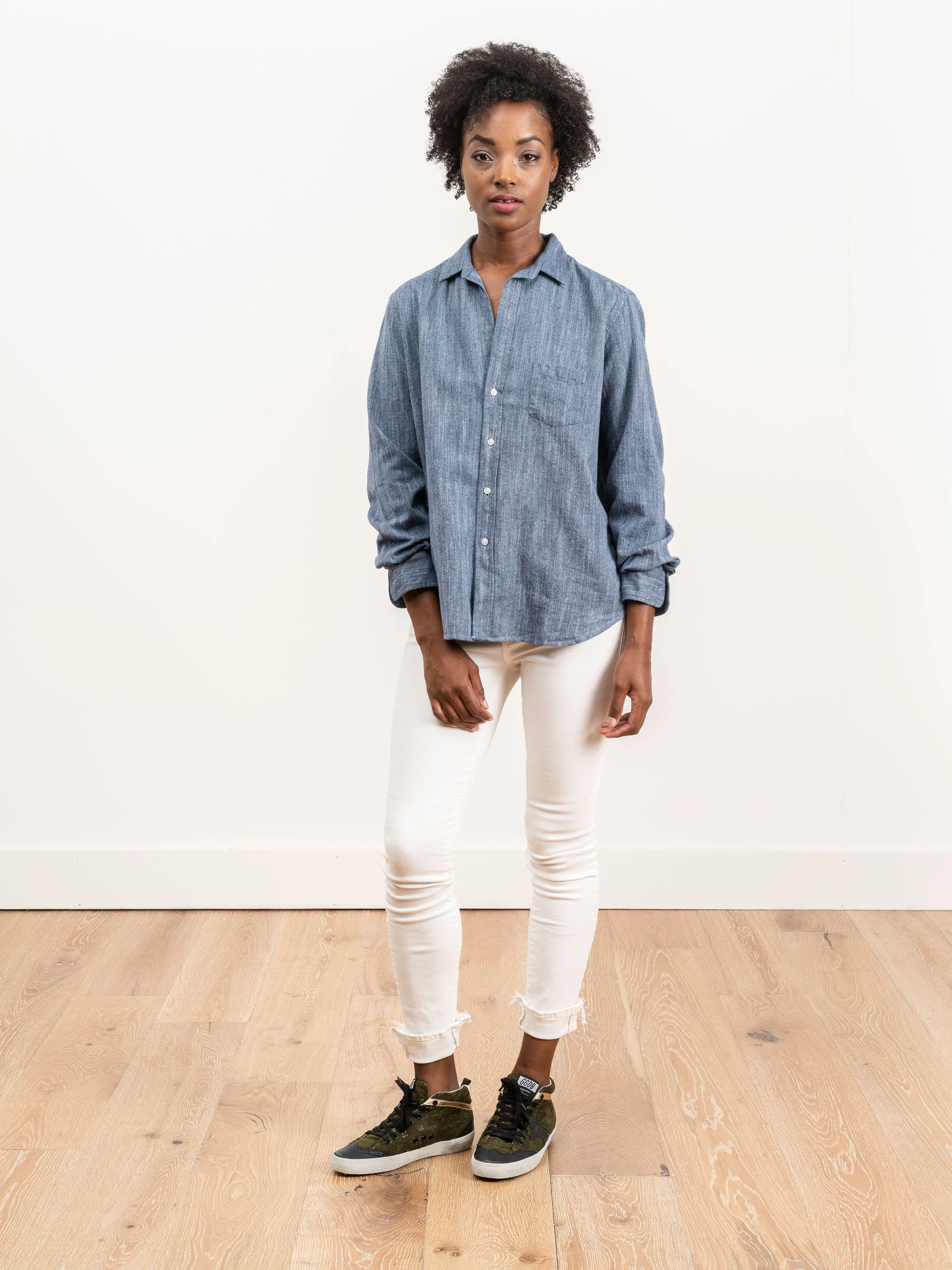 eileen shirt - washed indigo - Image 2